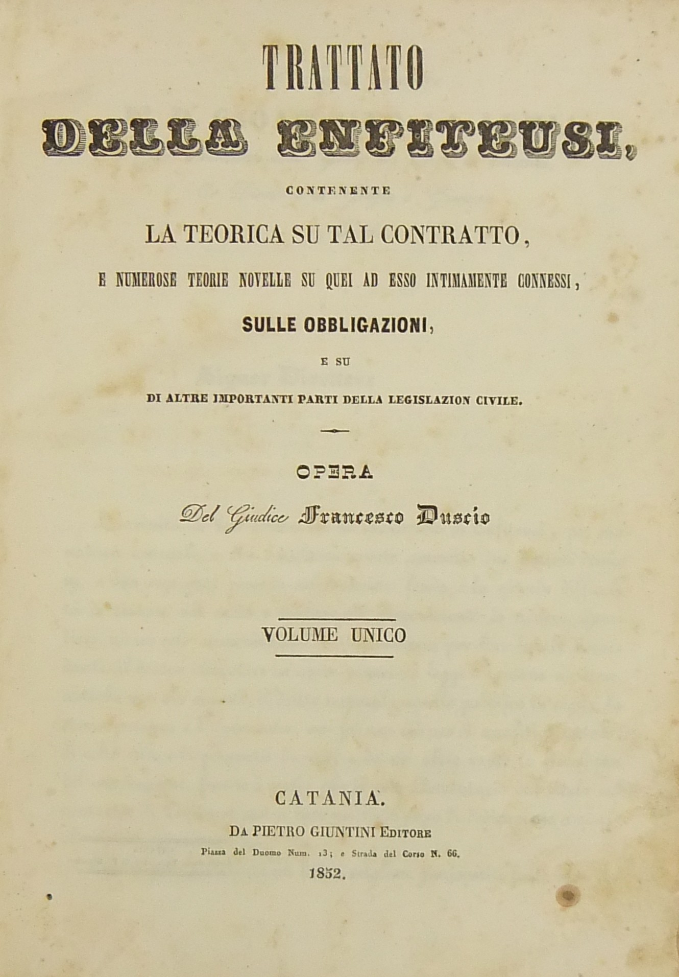 Trattato della enfiteusi