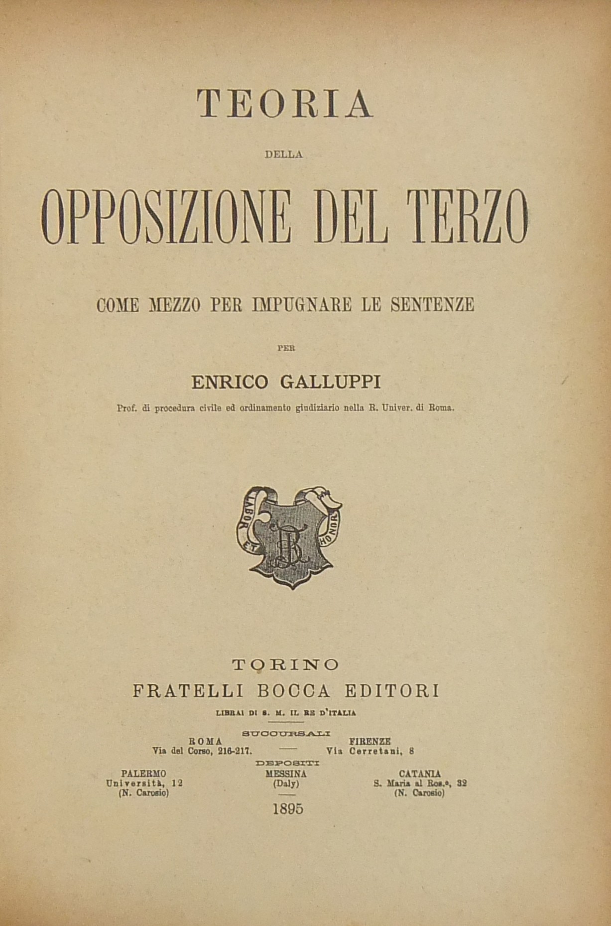Teoria della opposizione del terzo come mezzo per impugnare le sentenze