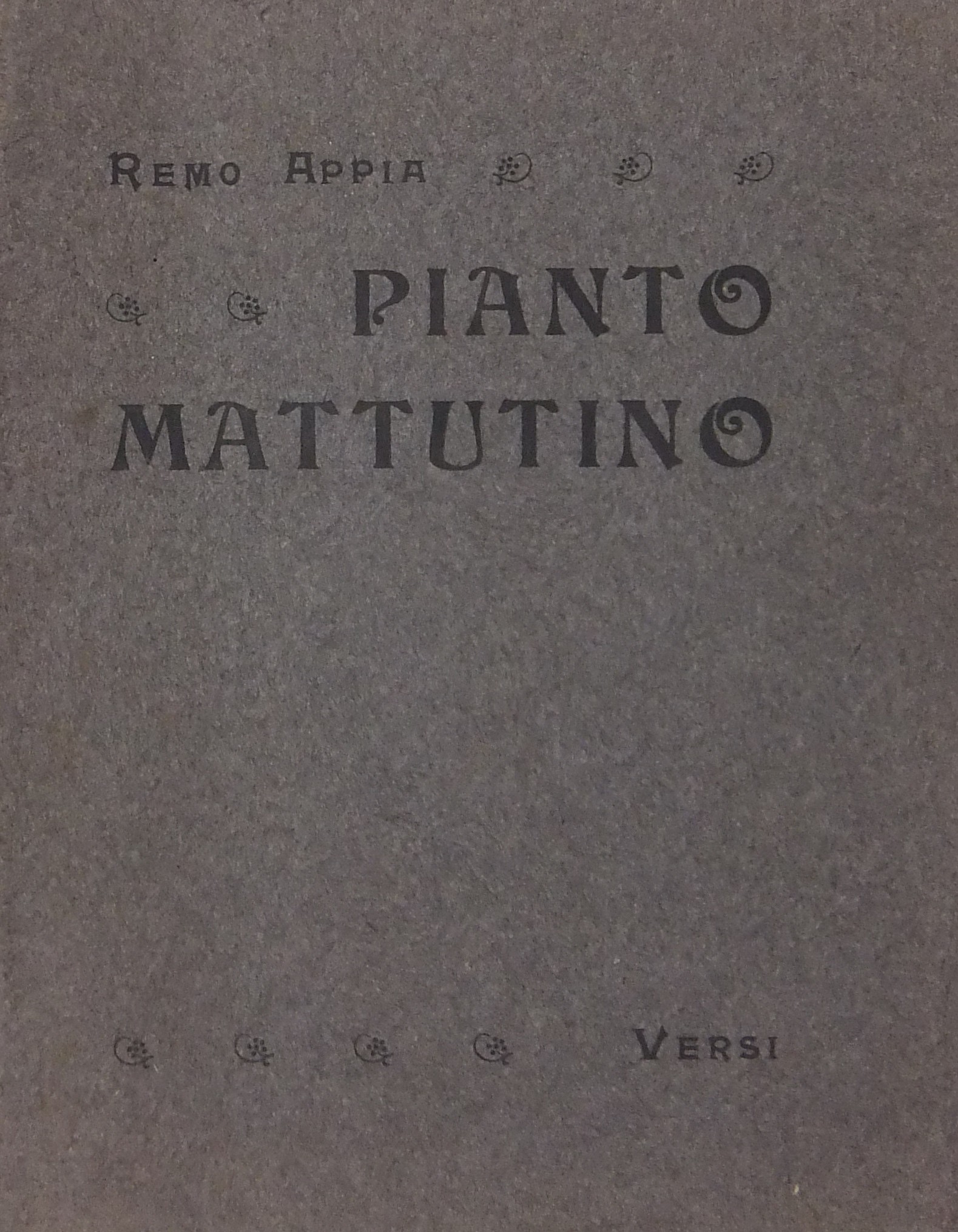 Pianto mattutino. Versi