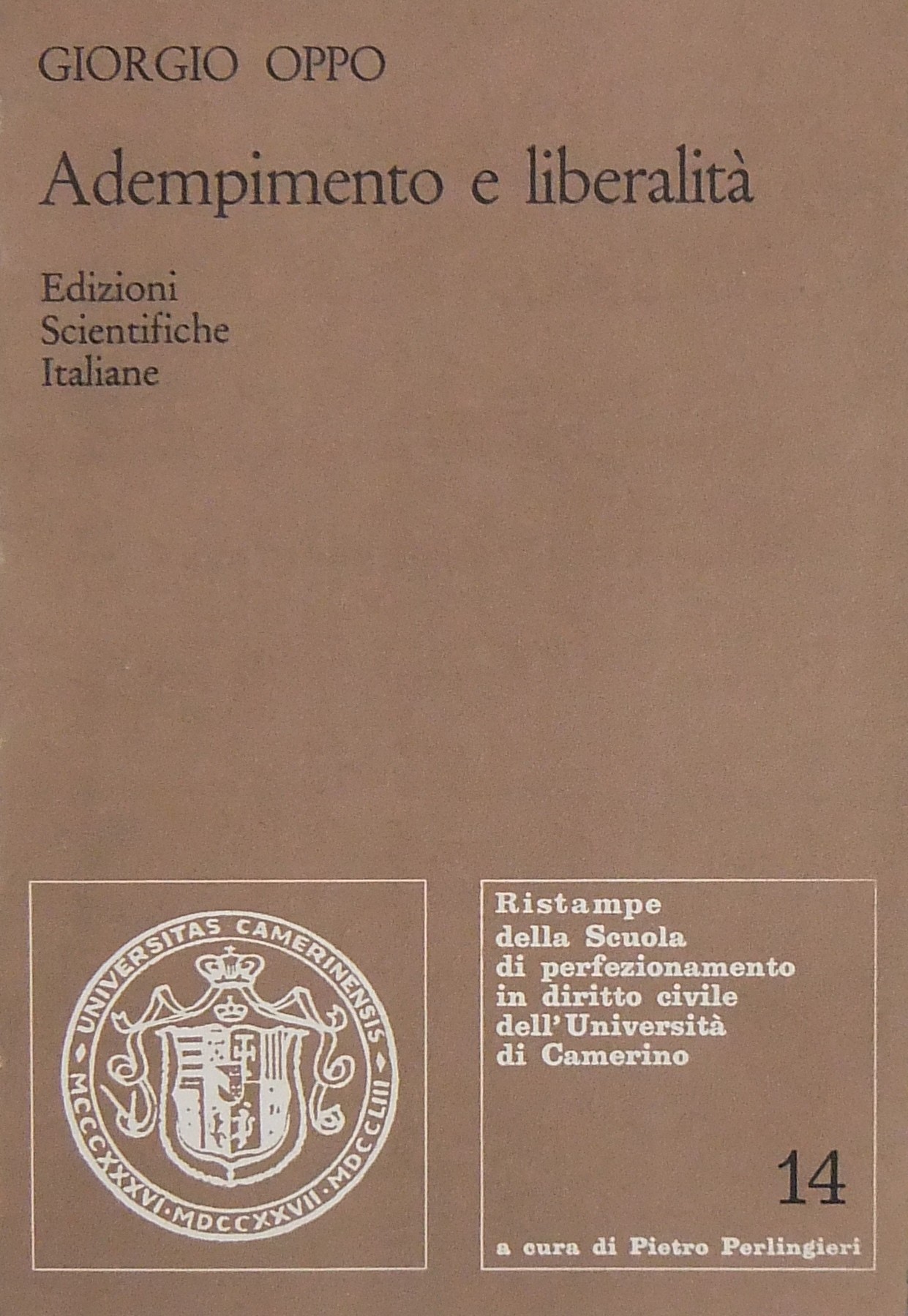 Adempimento e liberalità