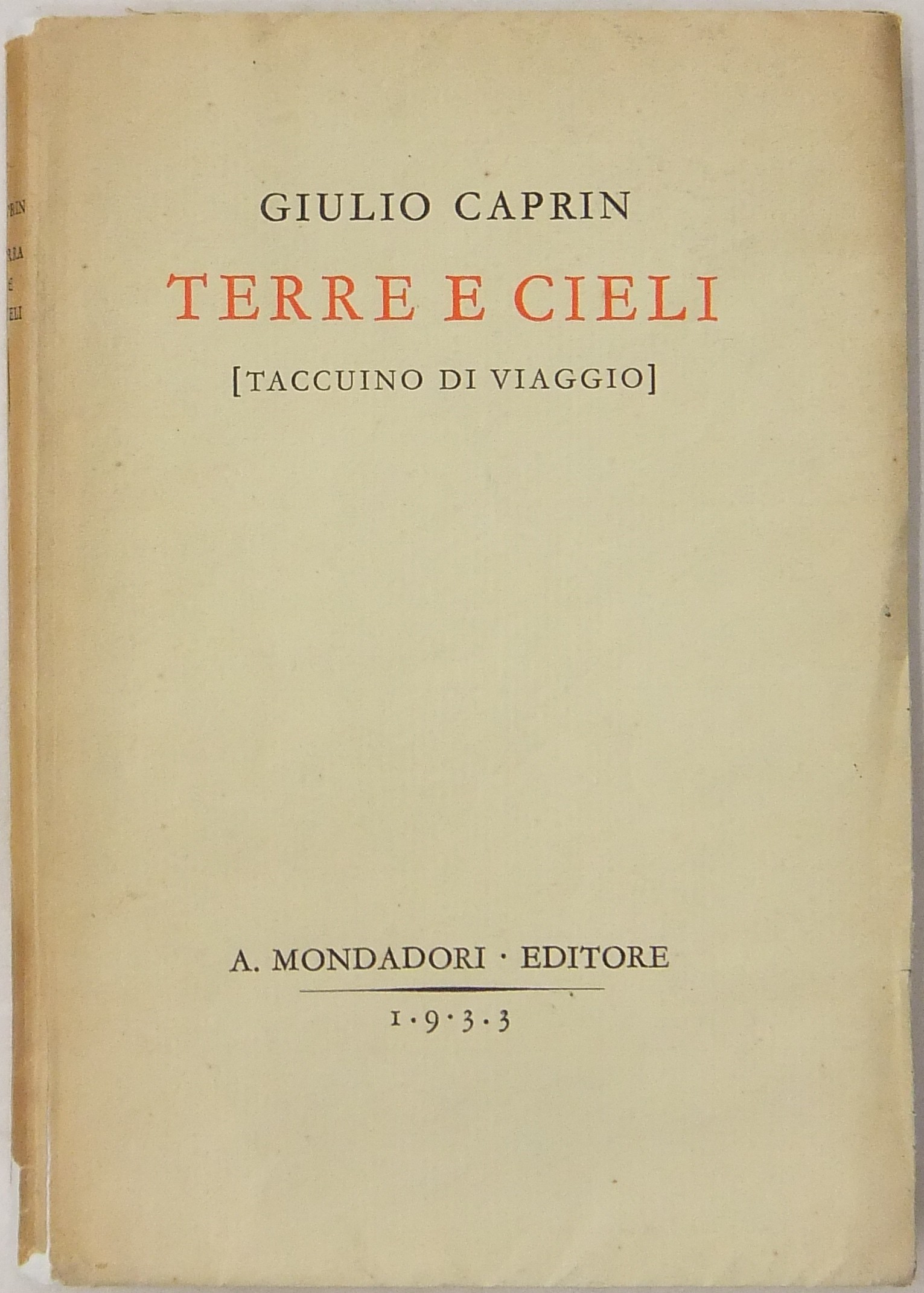 Terre e cieli. (Taccuino di viaggio)