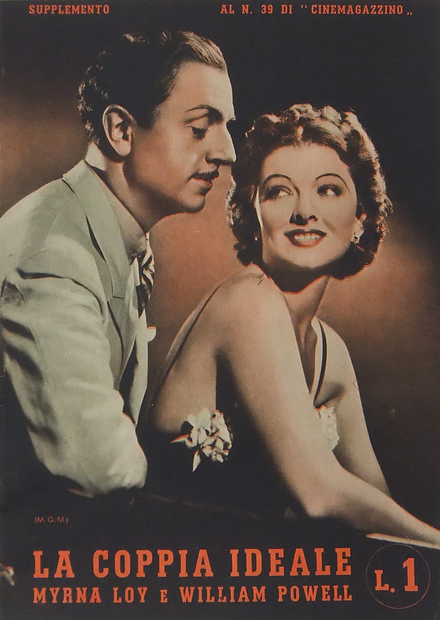 La coppia ideale Myrna Loy e William Powell.