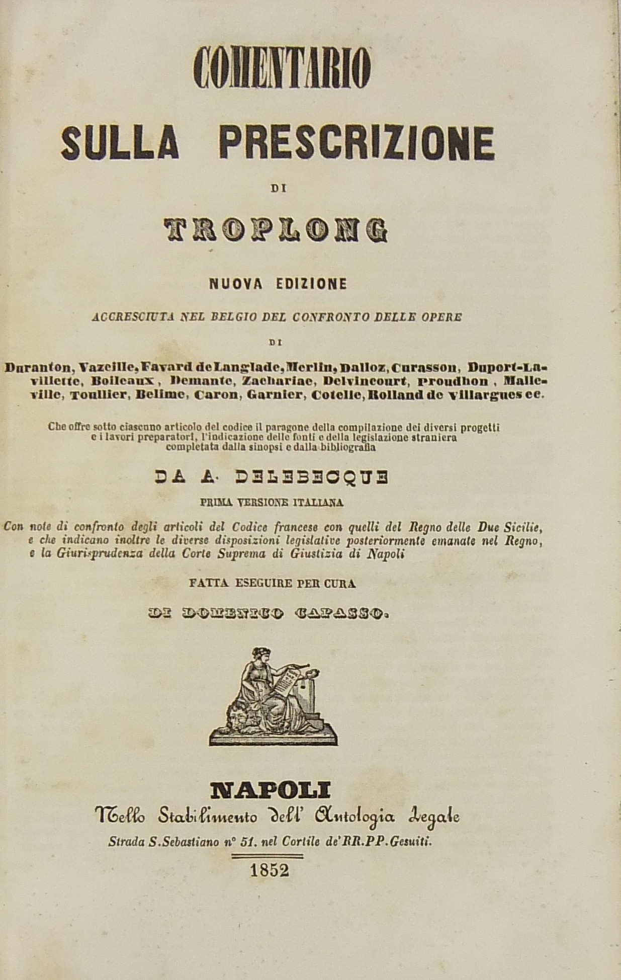 Comentario sulla prescrizione. 