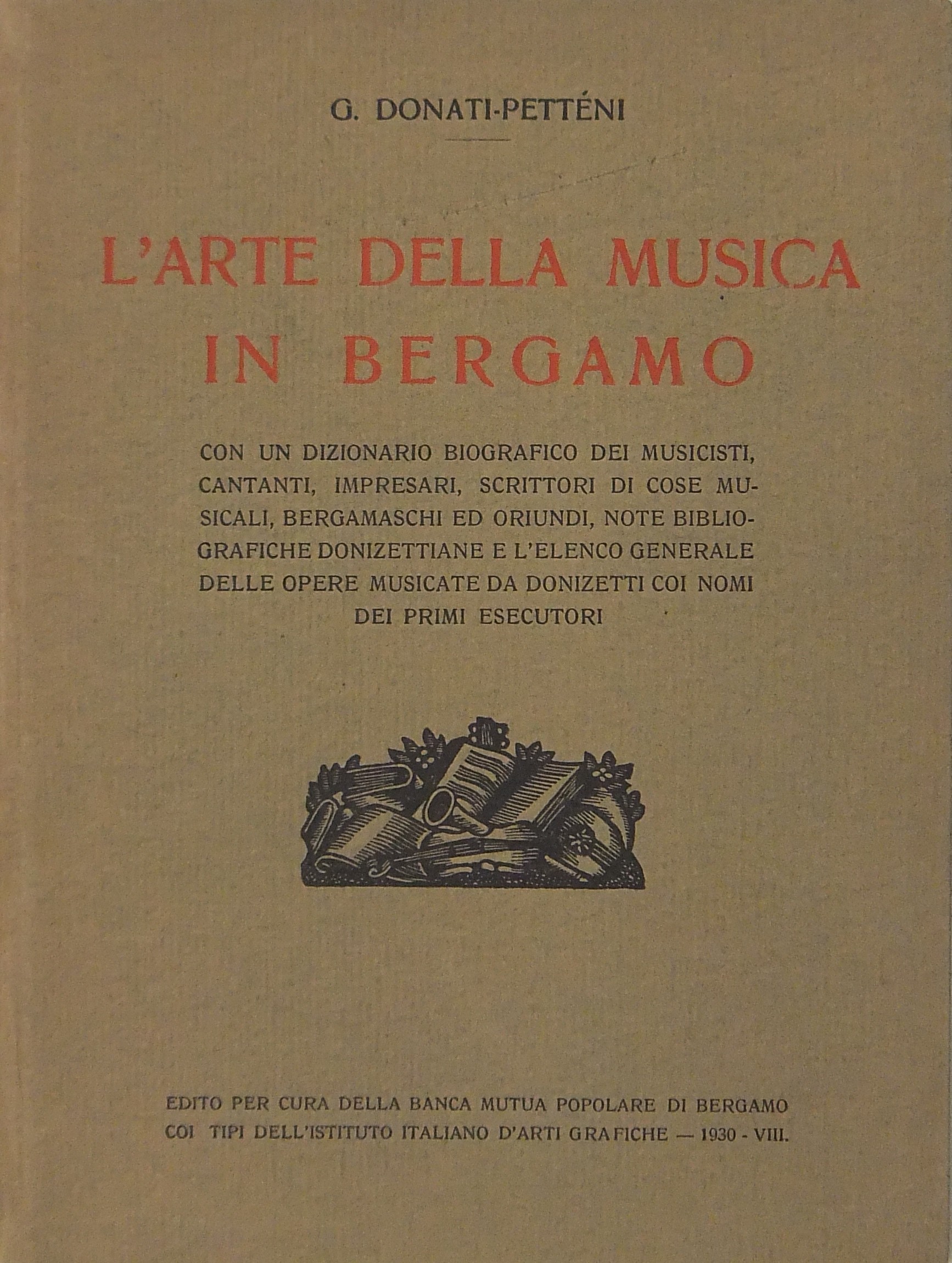 L'arte della musica in Bergamo.