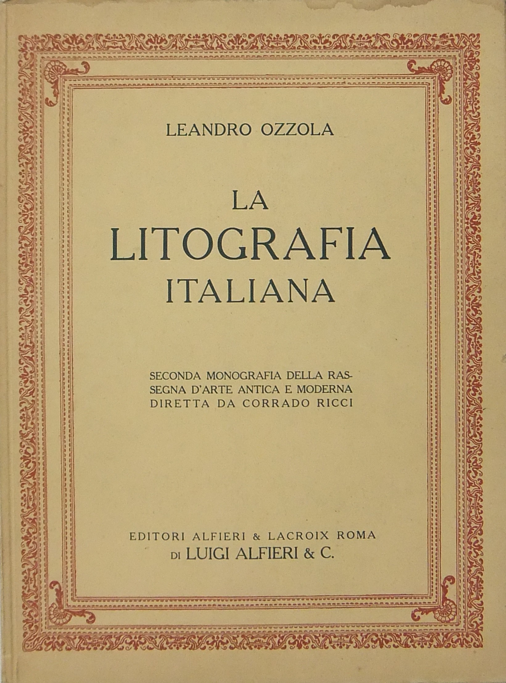 La litografia italiana dal 1805 al 1870