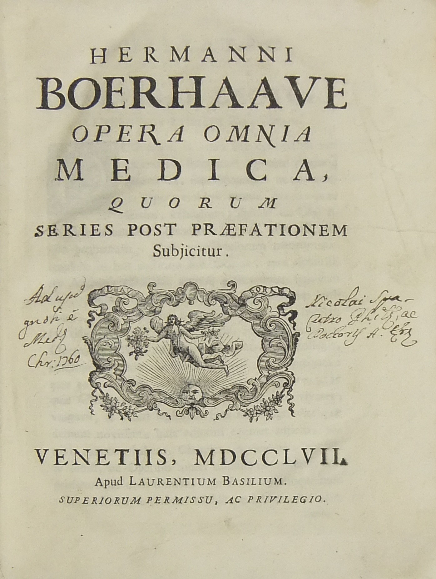 Hermanni Boerhaave.. Opera omnia medica quorum ser
