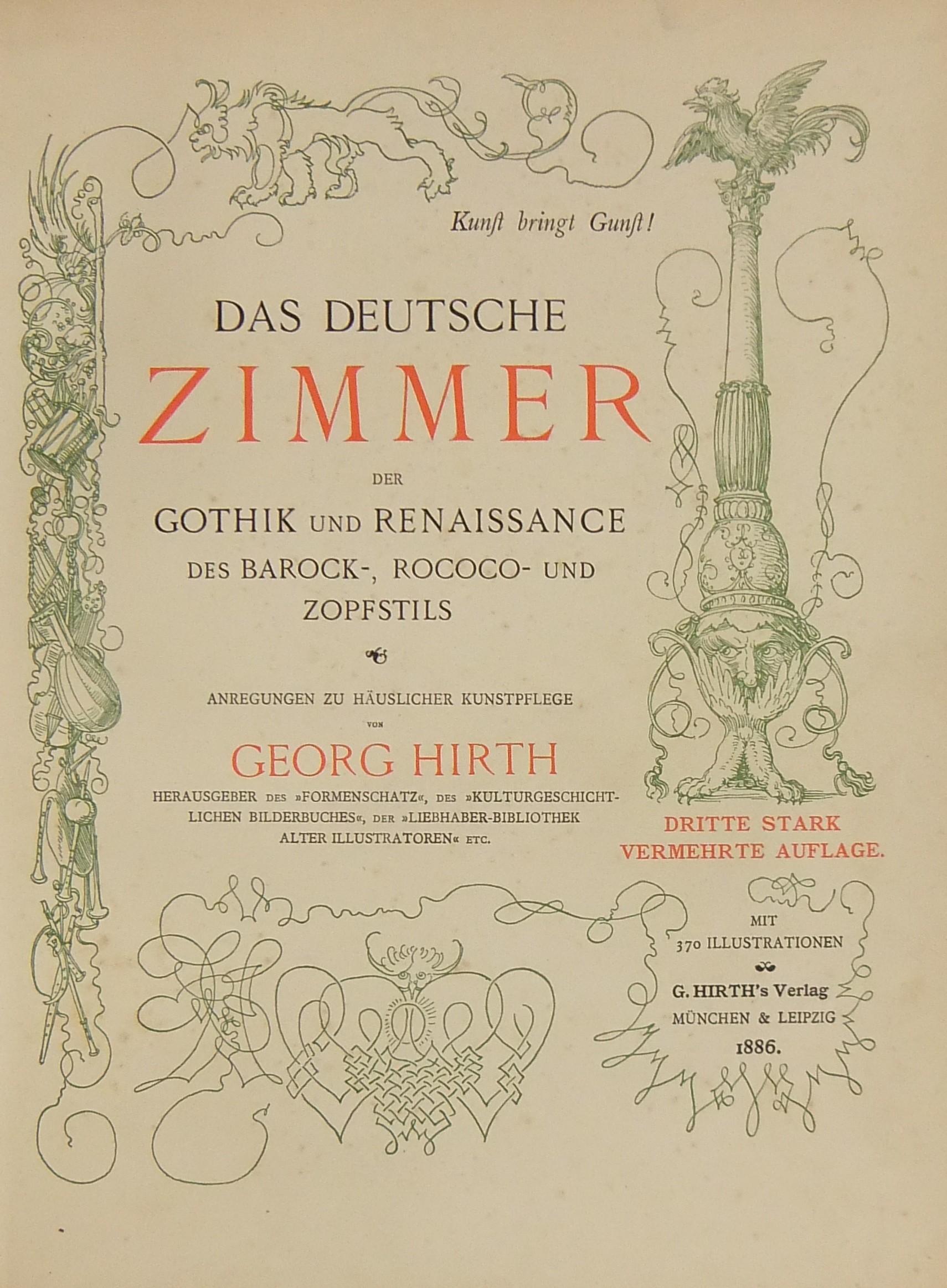 Das Deutsche Zimmer der Gothik und Renaissance des Barok Rococo und Zopfstils.