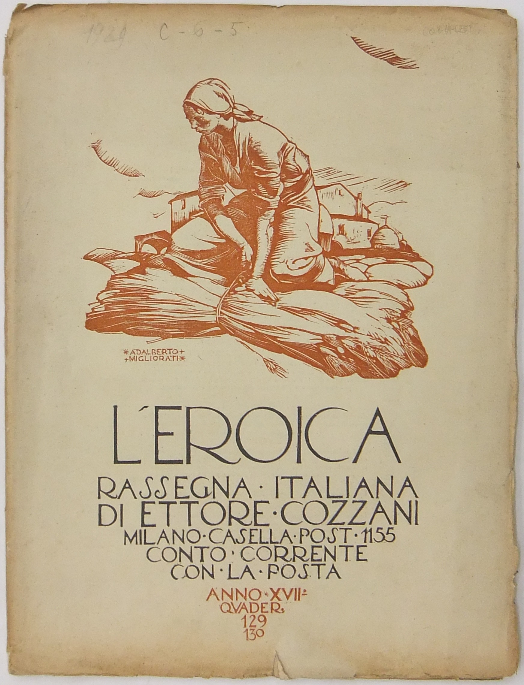 L'Eroica. Rassegna Italiana. Anno XVII. Quaderno 129-130