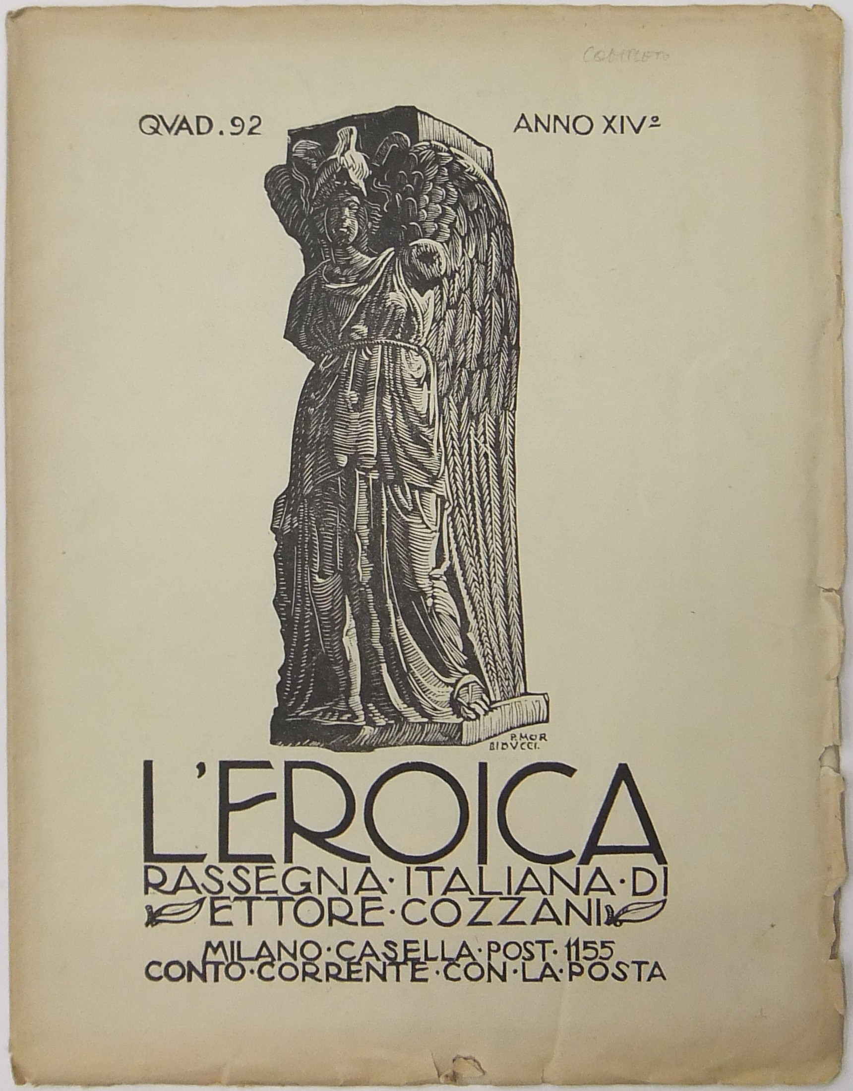 L'Eroica. Rassegna Italiana. Anno XIV. Quaderno 92