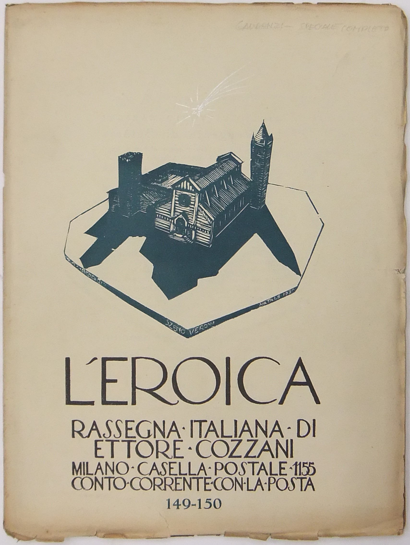 L'Eroica. Rassegna Italiana. Anno XIX-XX. Quaderno 149-150