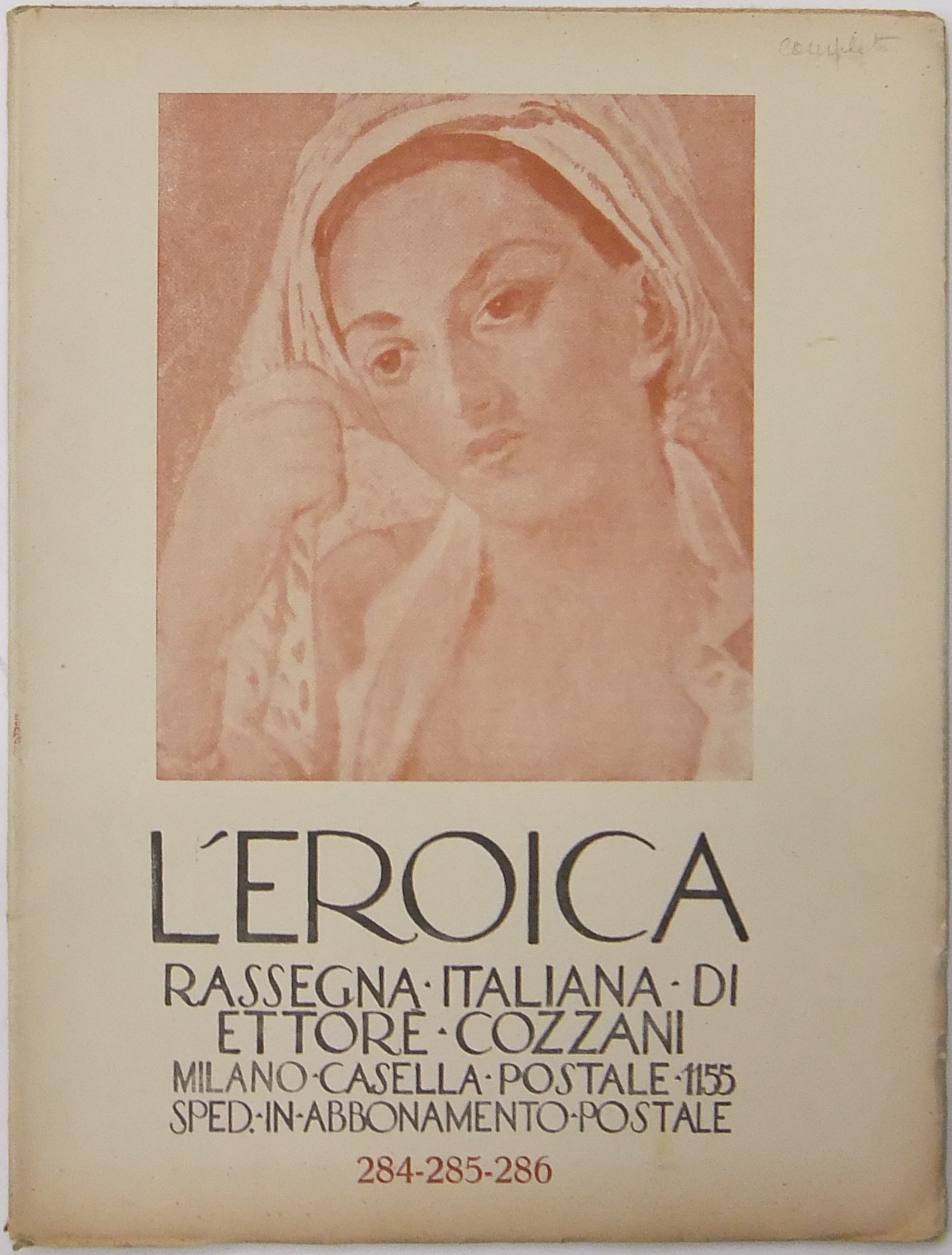 L'Eroica. Rassegna Italiana. Anno XXXII. Quaderno 284-285-286