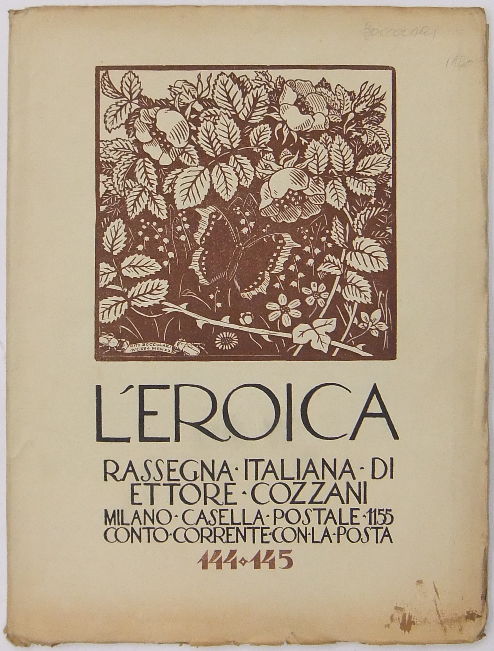 L'Eroica. Rassegna Italiana. Anno XVIII. Quaderno 144-145