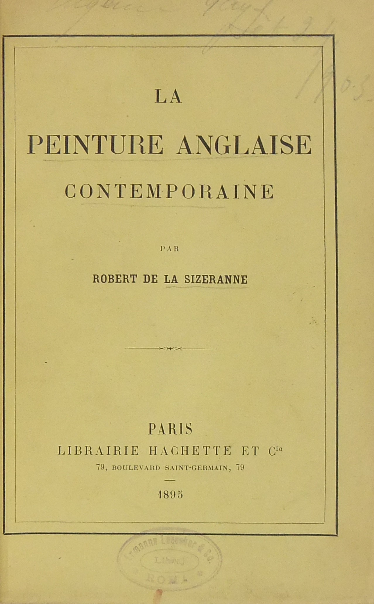 La peinture anglaise contemporaine