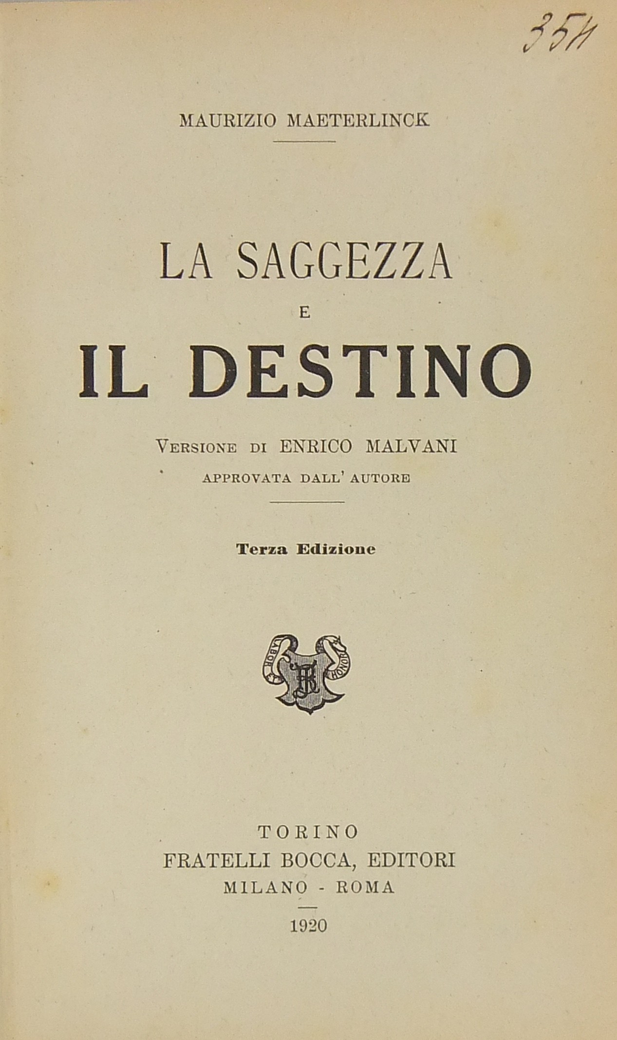 La saggezza e il destino.