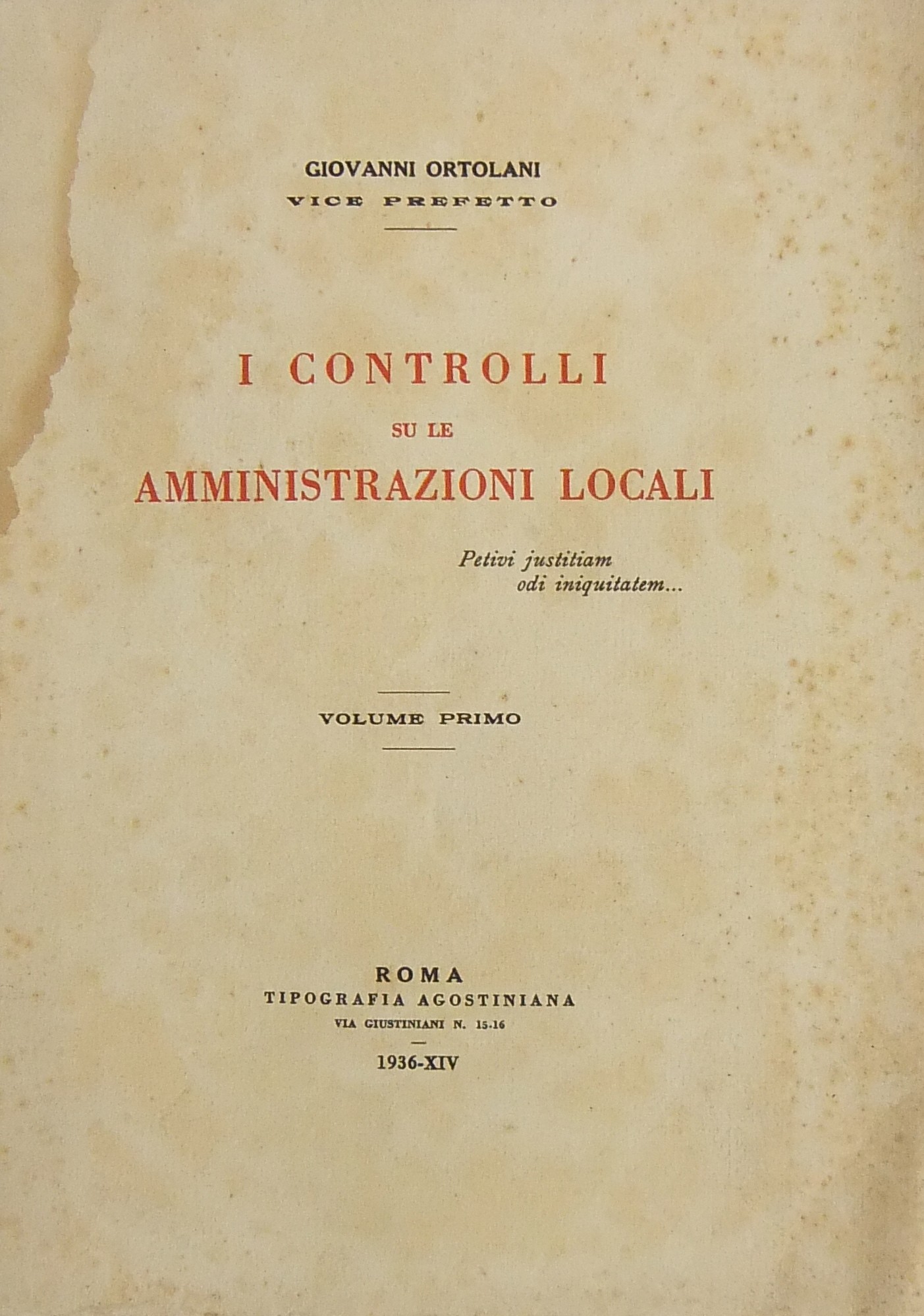 I controlli su le amministrazioni locali.