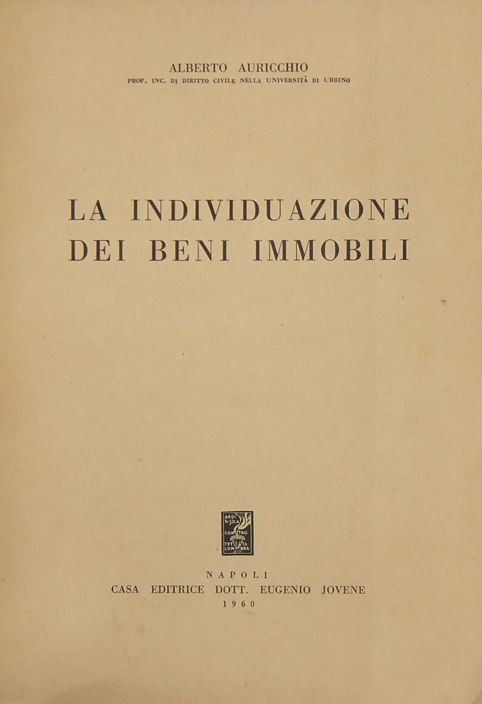 La individuazione dei beni immobili