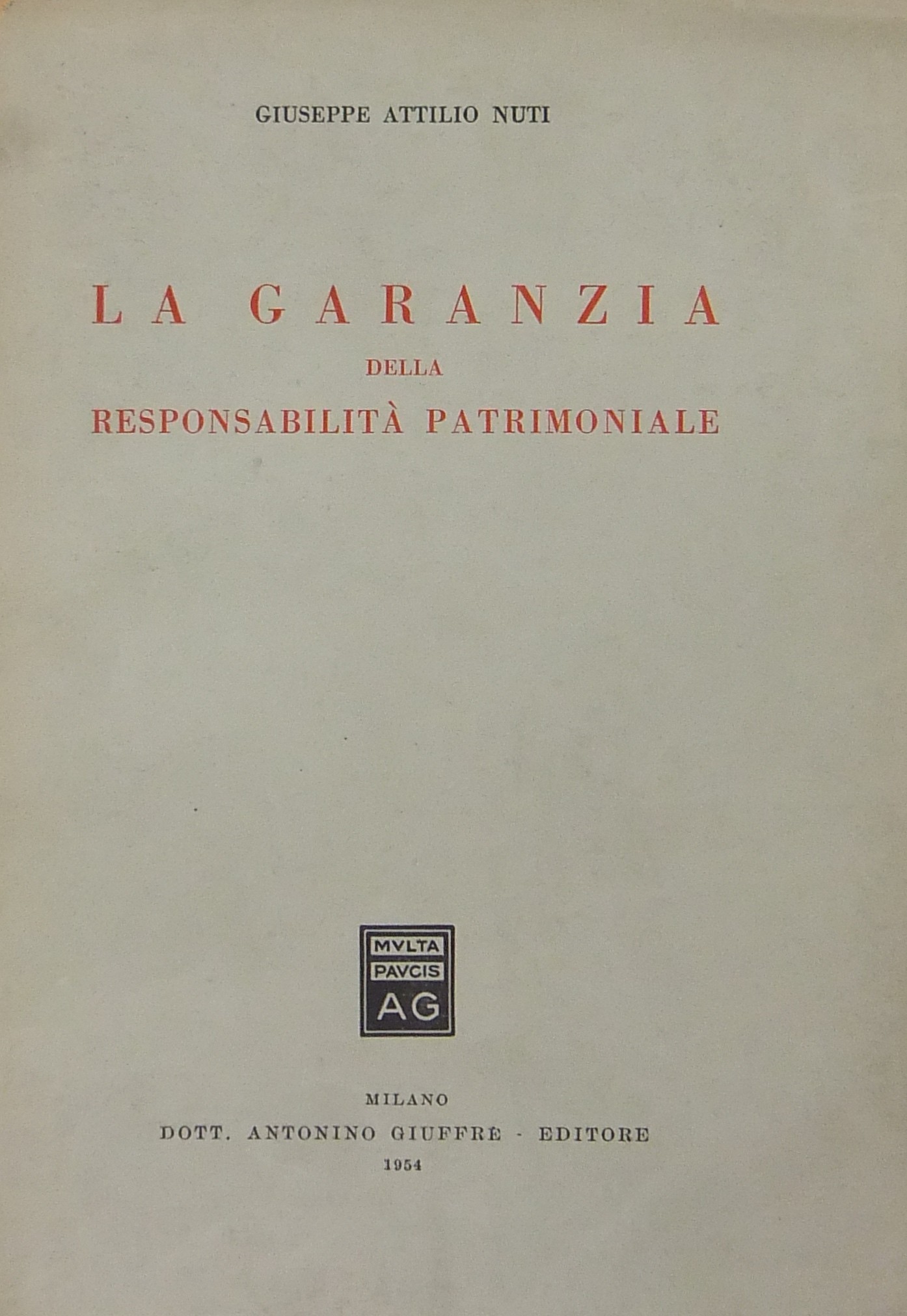 La garanzia della responsabilità patrimoniale