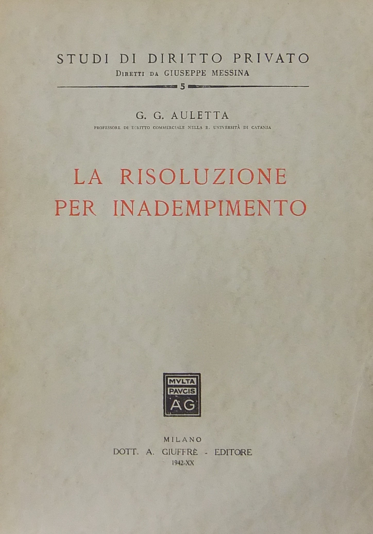 La risoluzione per inadempimento