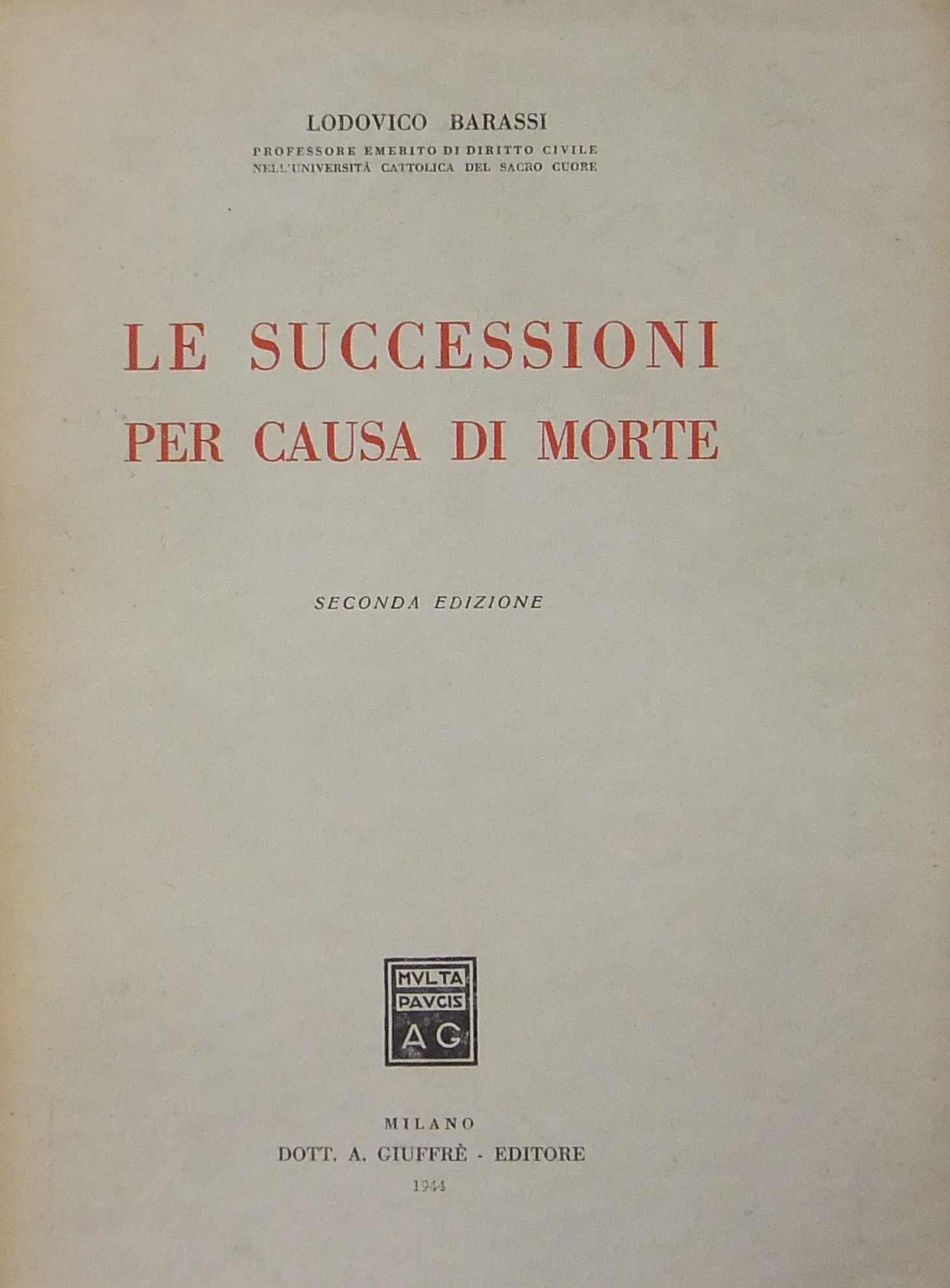 Le successioni per causa di morte
