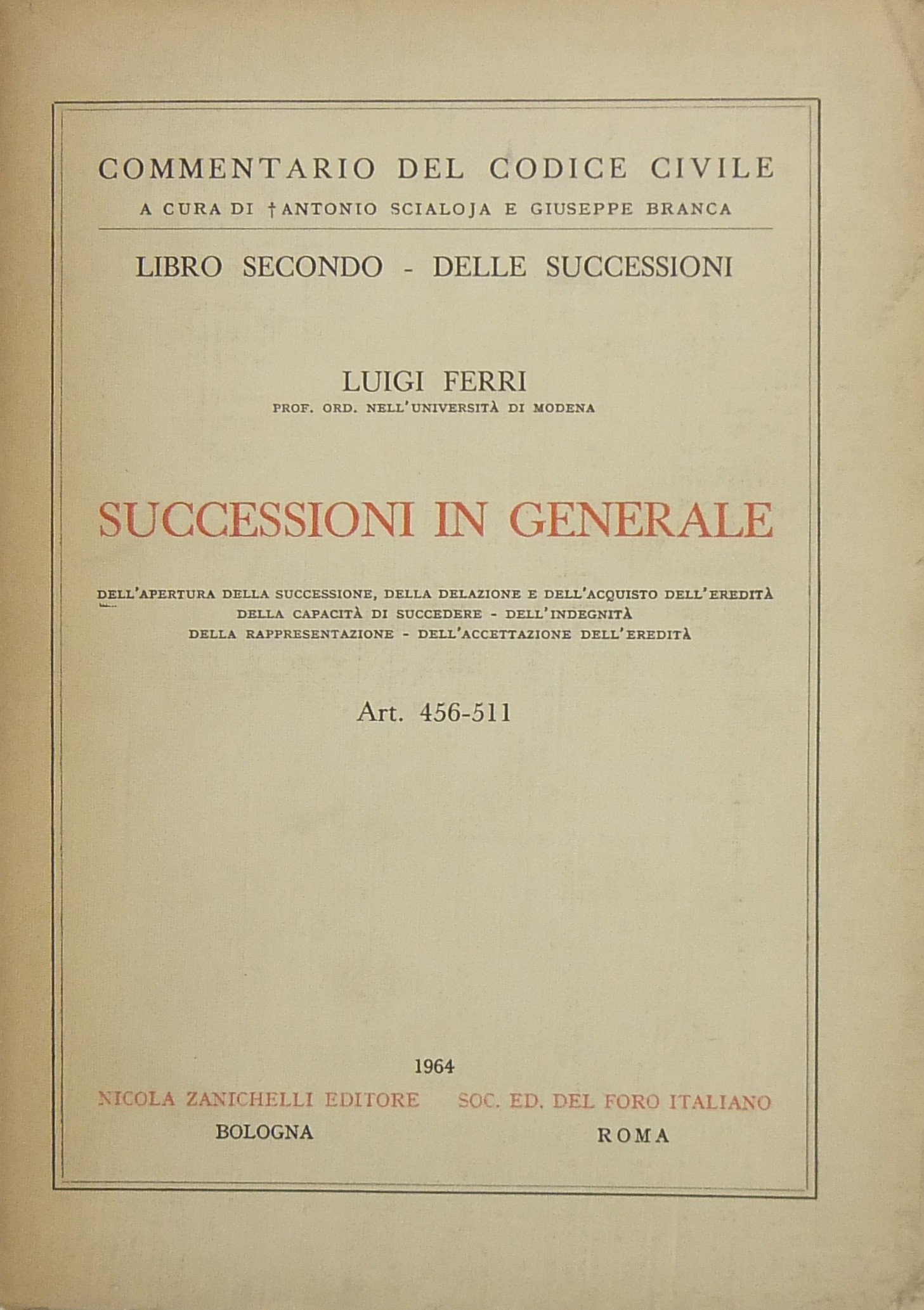 Successioni in generale.