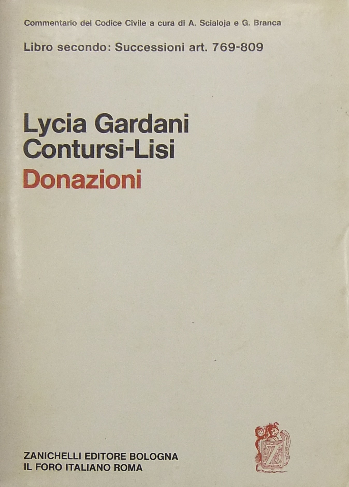 Delle donazioni. Art. 769-809