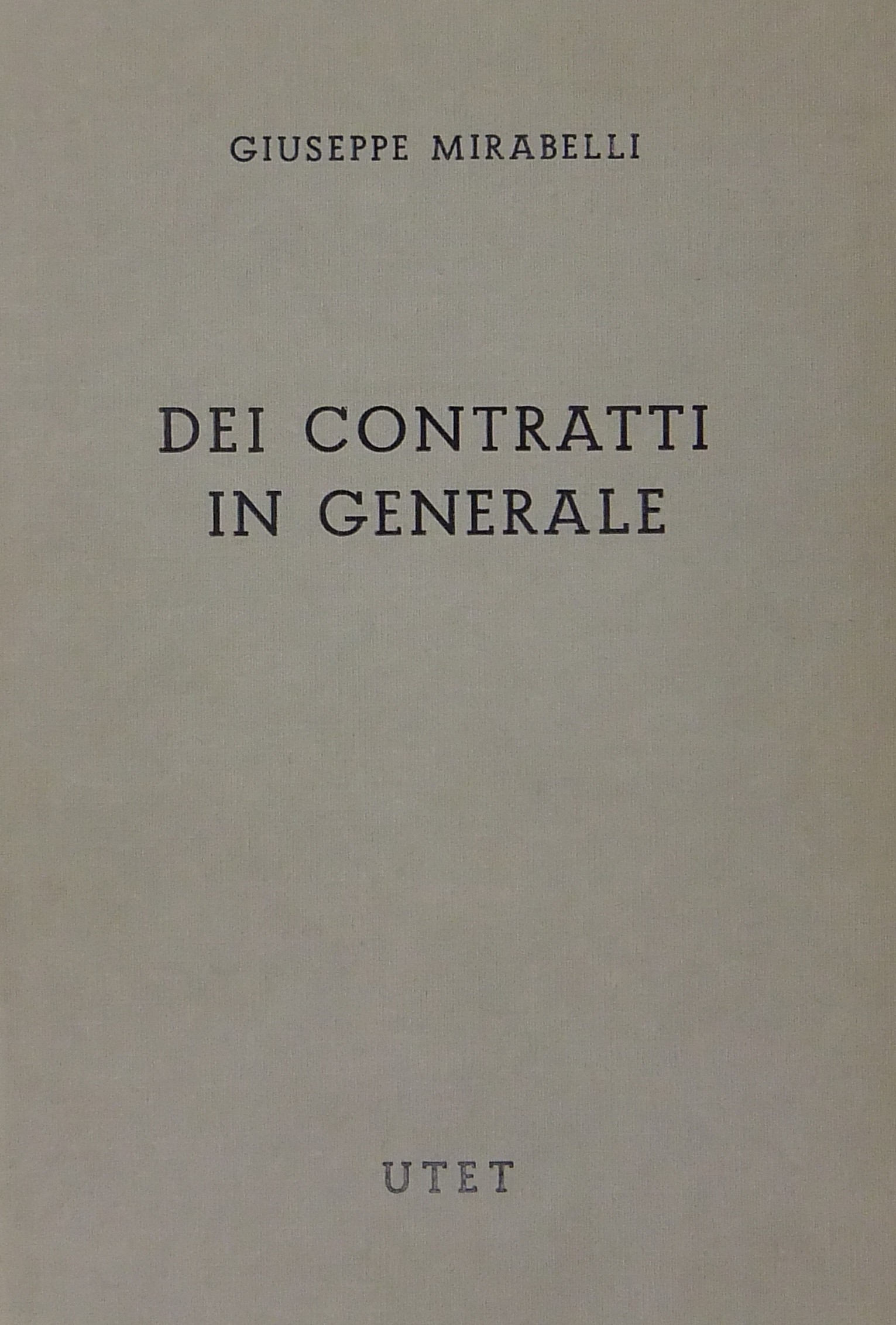 Dei contratti in generale