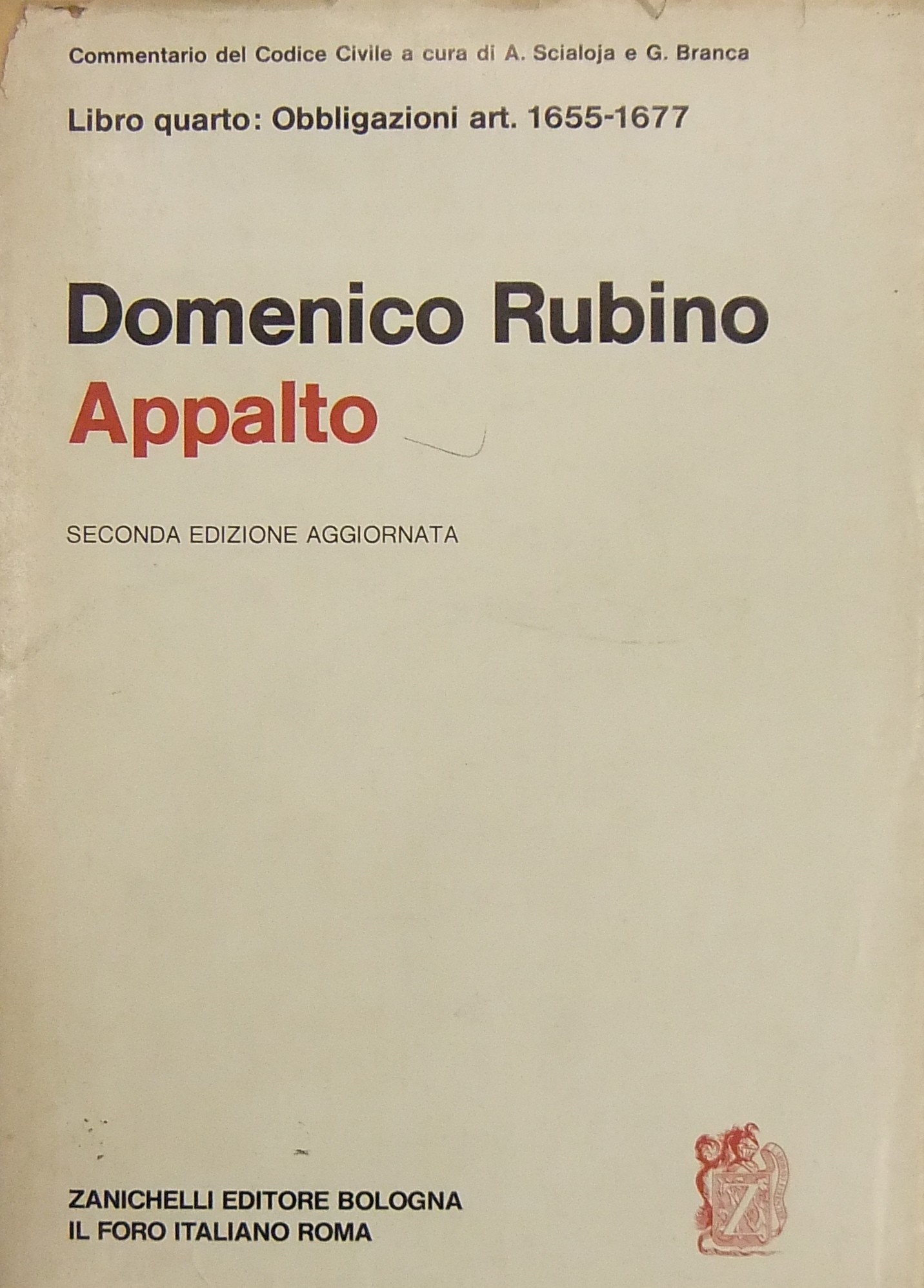 Dell'appalto. Art. 1655-1677