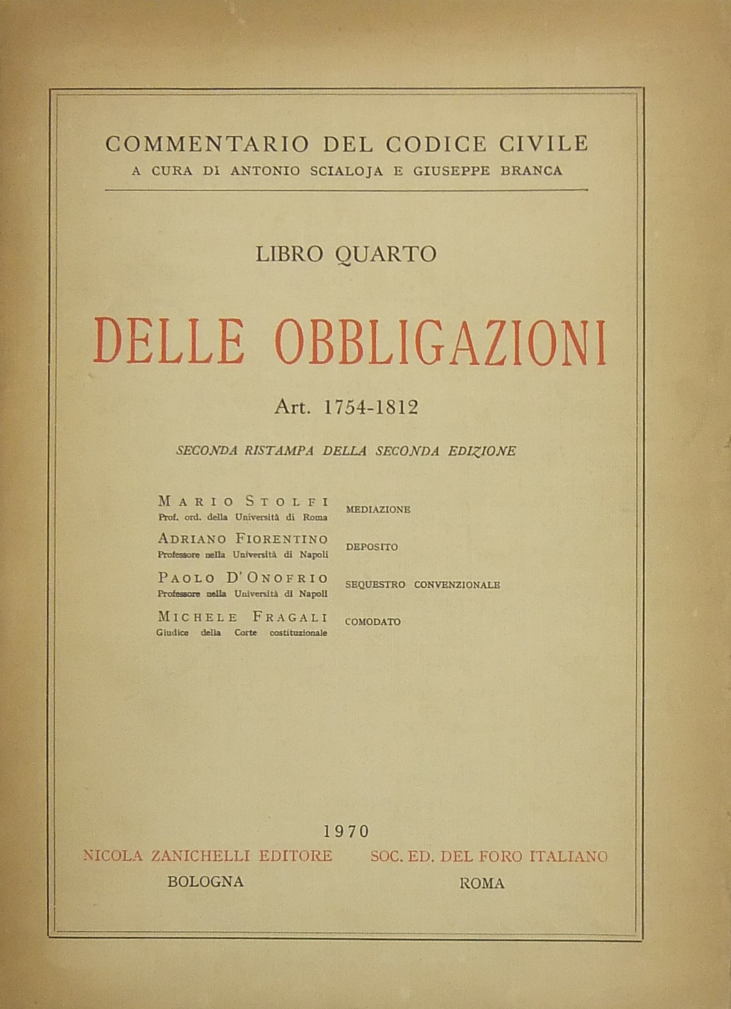 Mediazione (Stolfi). Deposito (Fiorentino).