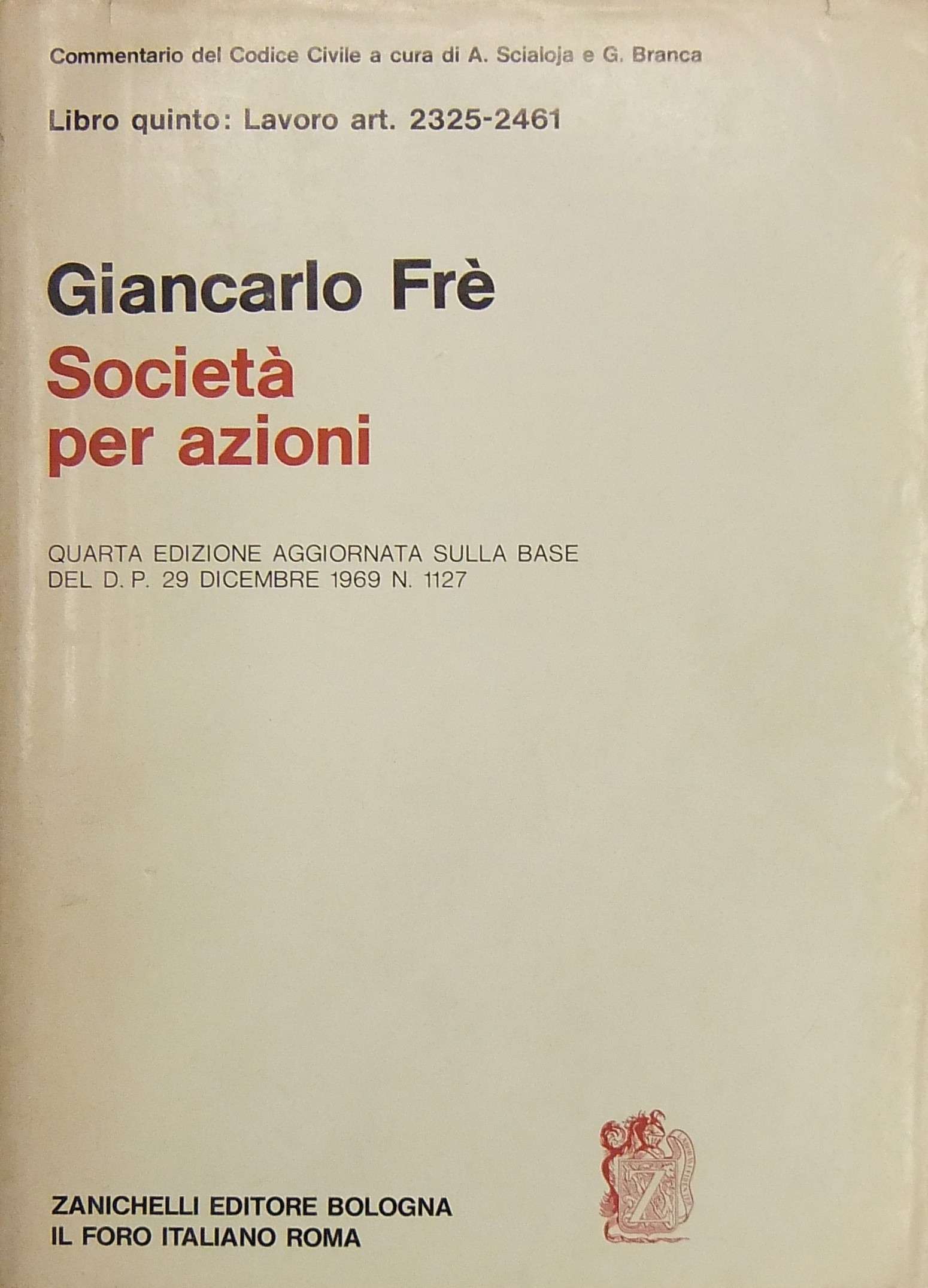 Società per azioni. Art. 2325-2461
