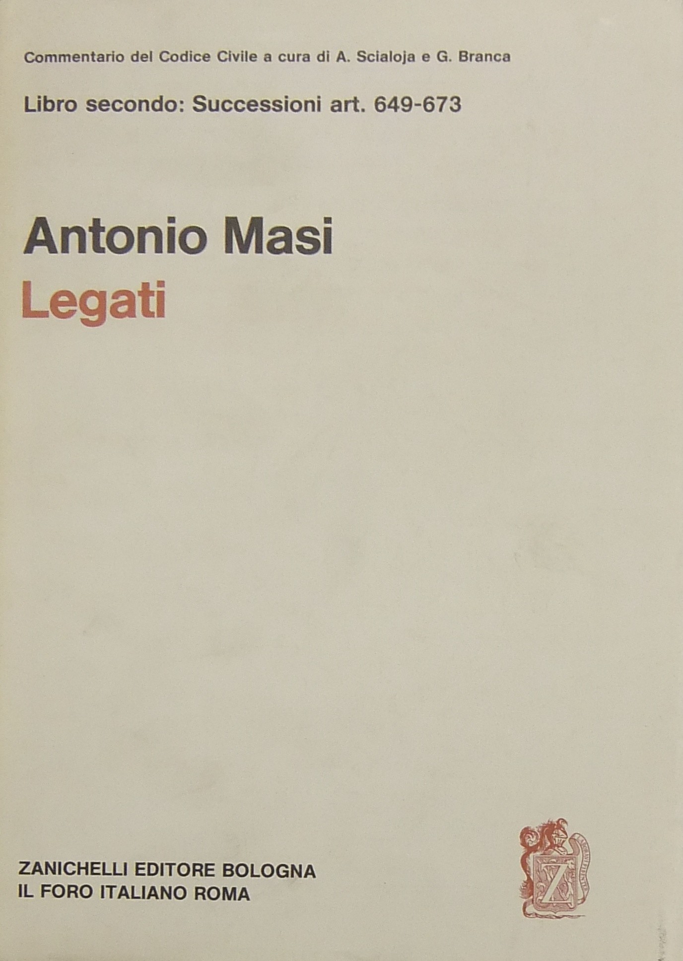 Dei legati. Art. 649-673