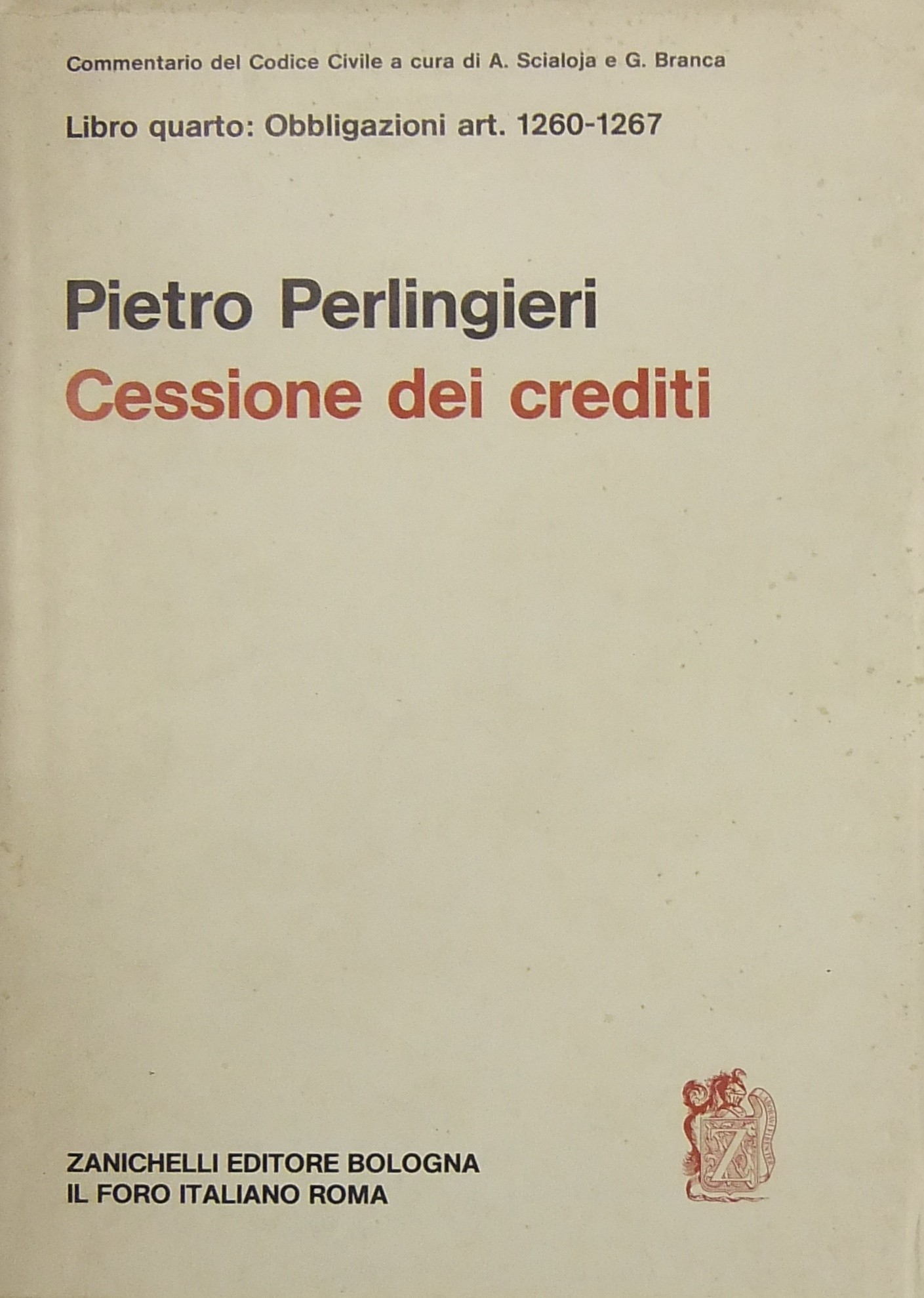 Della cessione dei crediti. Art. 1260-1267
