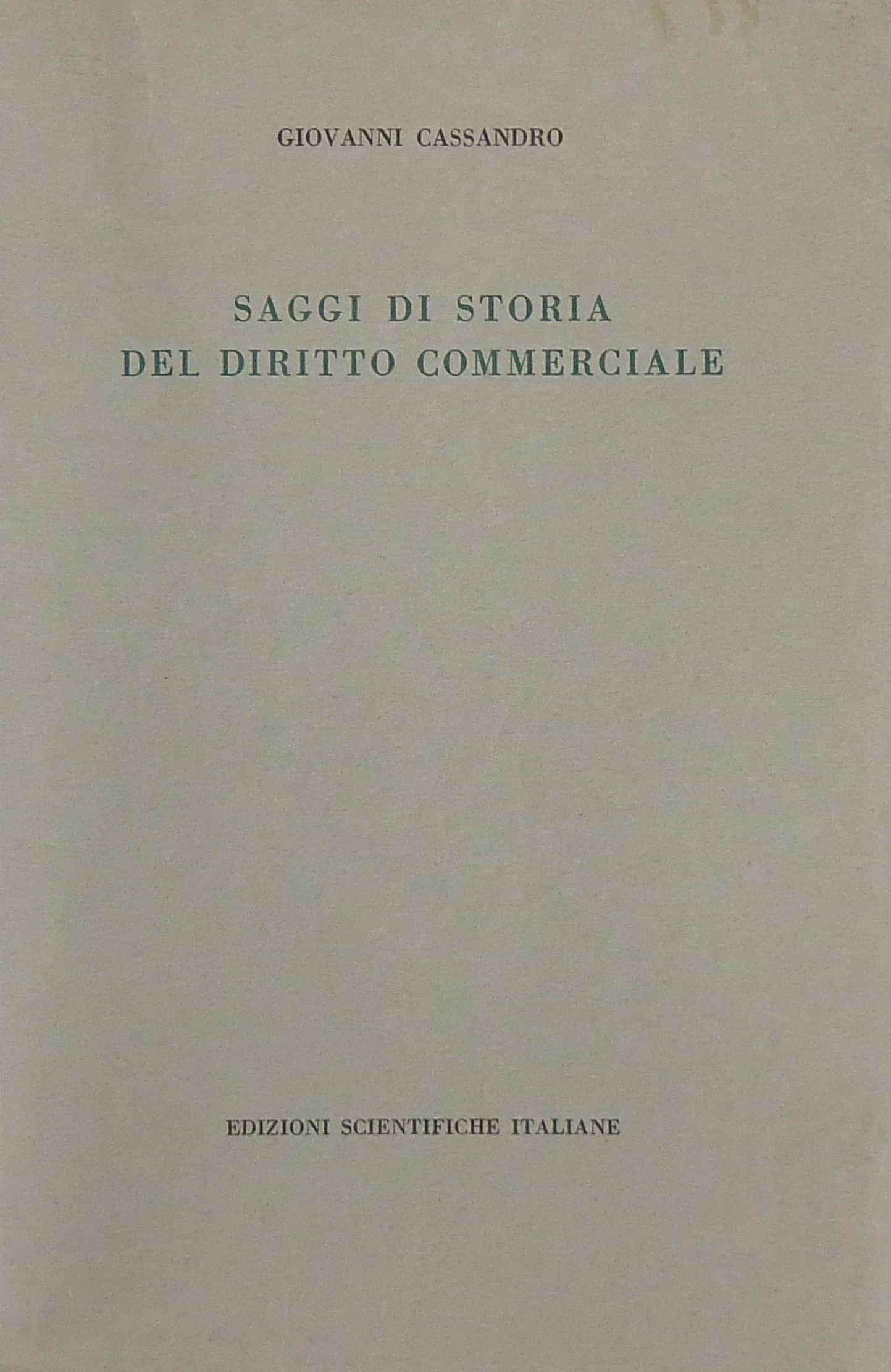 Saggi di storia del diritto commerciale