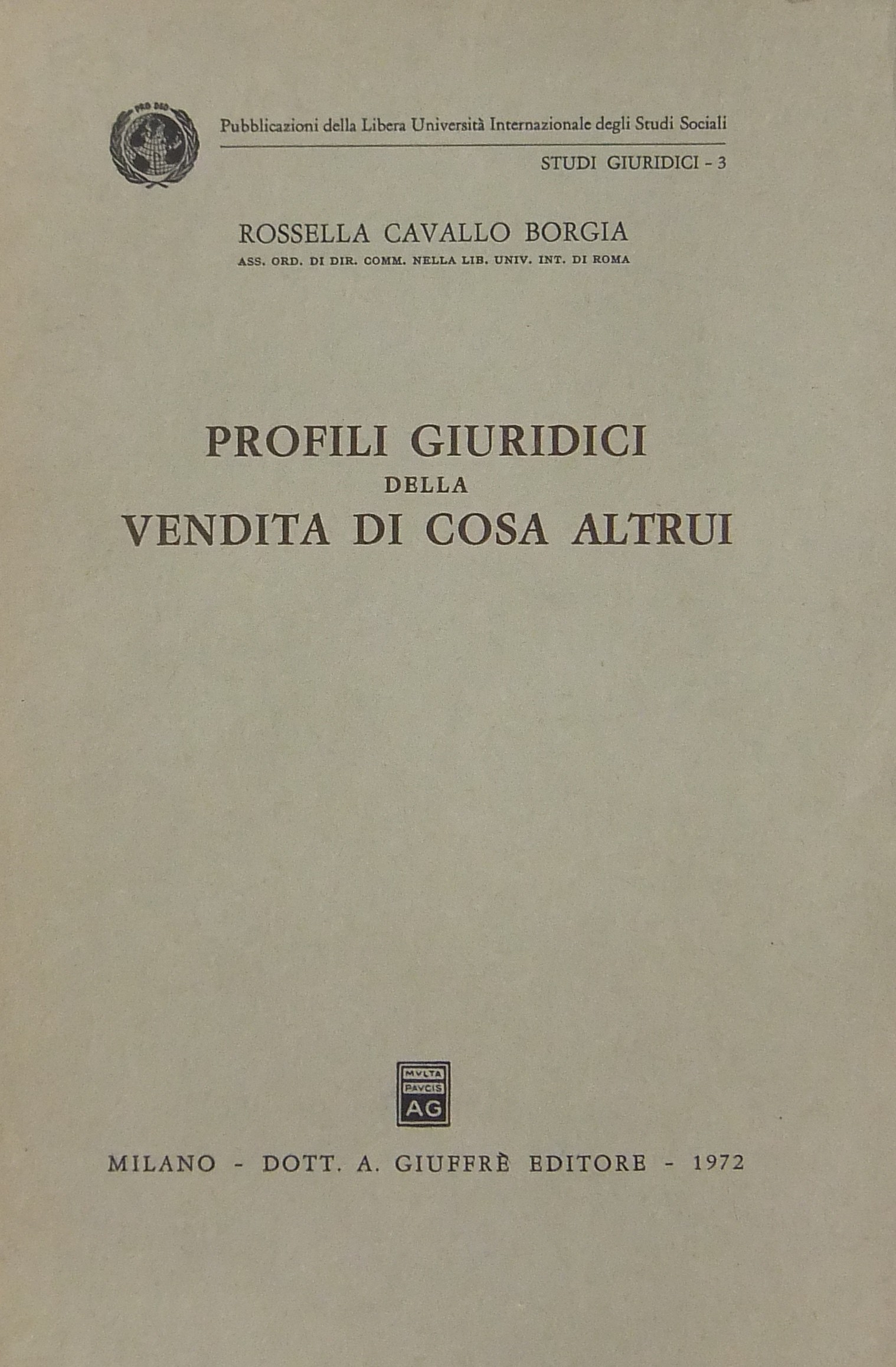 Profili giuridici della vendita di cosa altrui