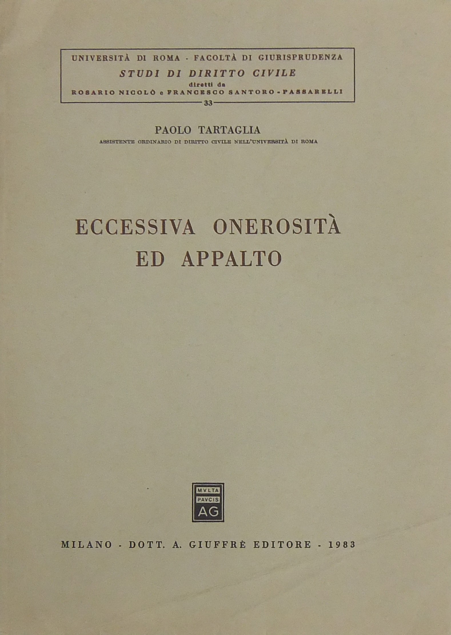 Eccessiva onerosità ed appalto