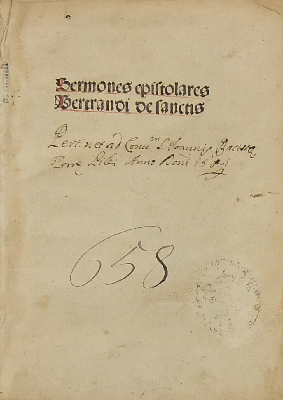 Sermones epistolares Bertrandi de sanctis