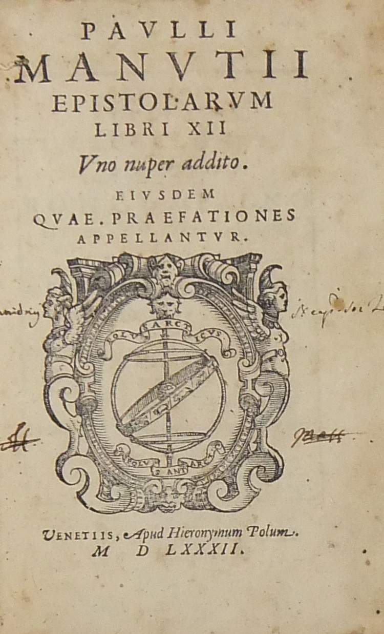 Paulli Manutii Epistolarium libri XII. 