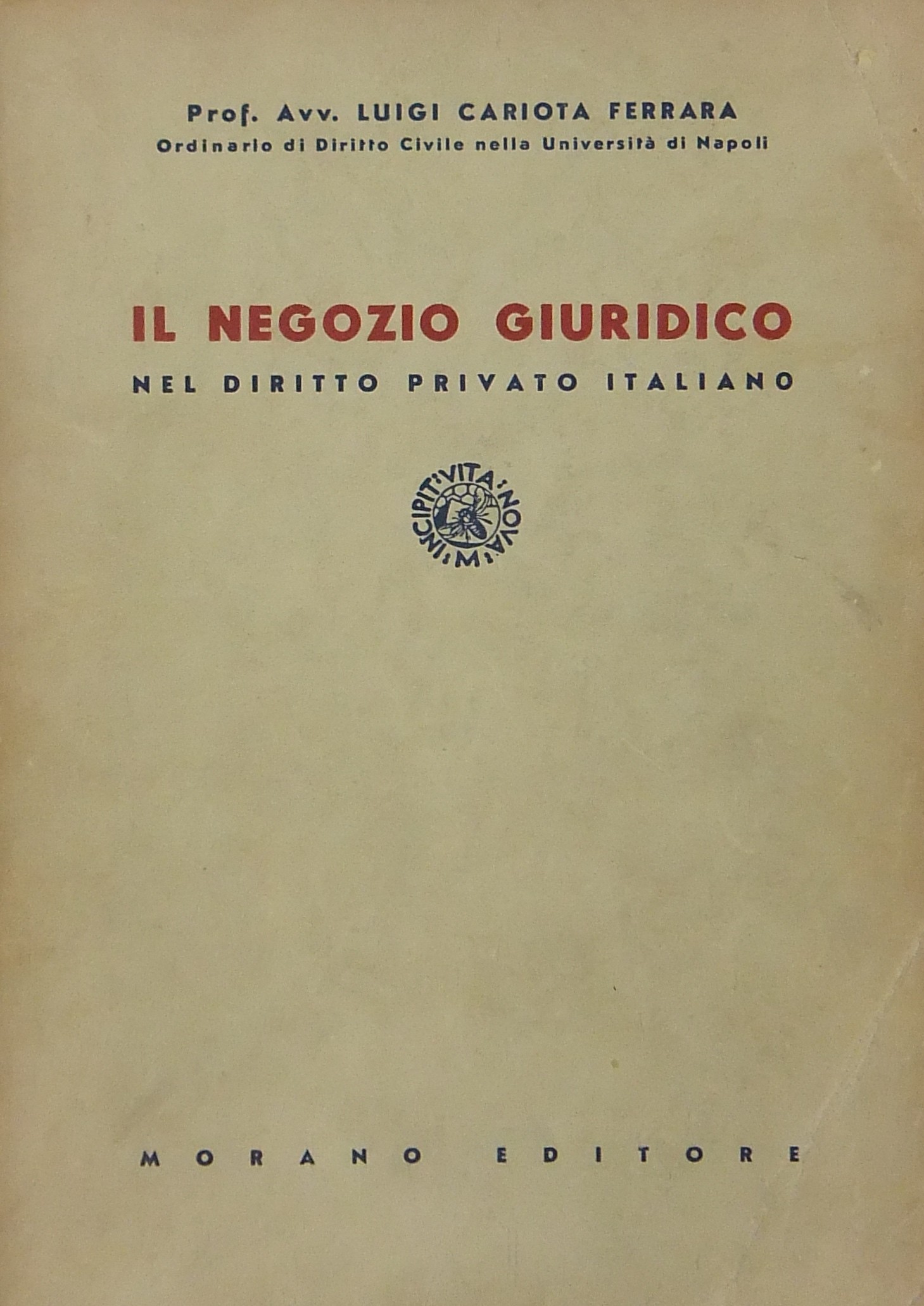 Il negozio giuridico nel diritto privato italiano