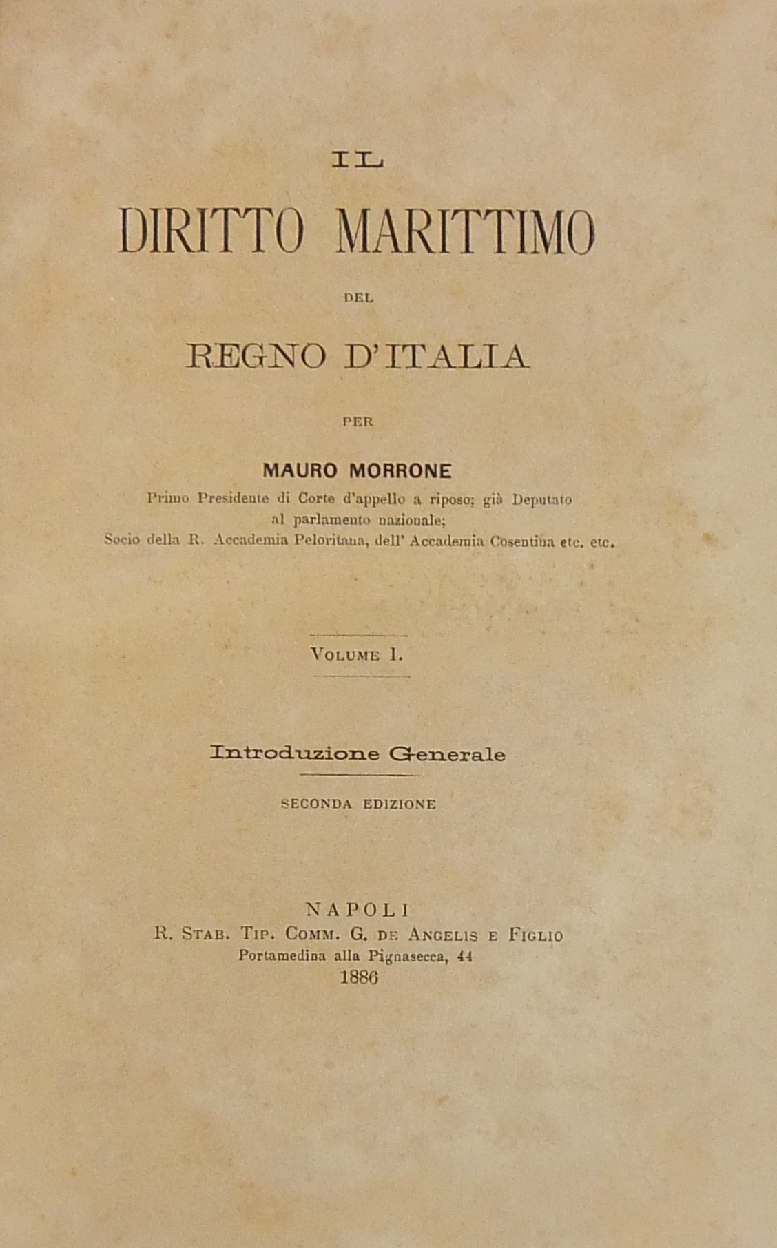Il diritto marittimo del Regno d'Italia. 