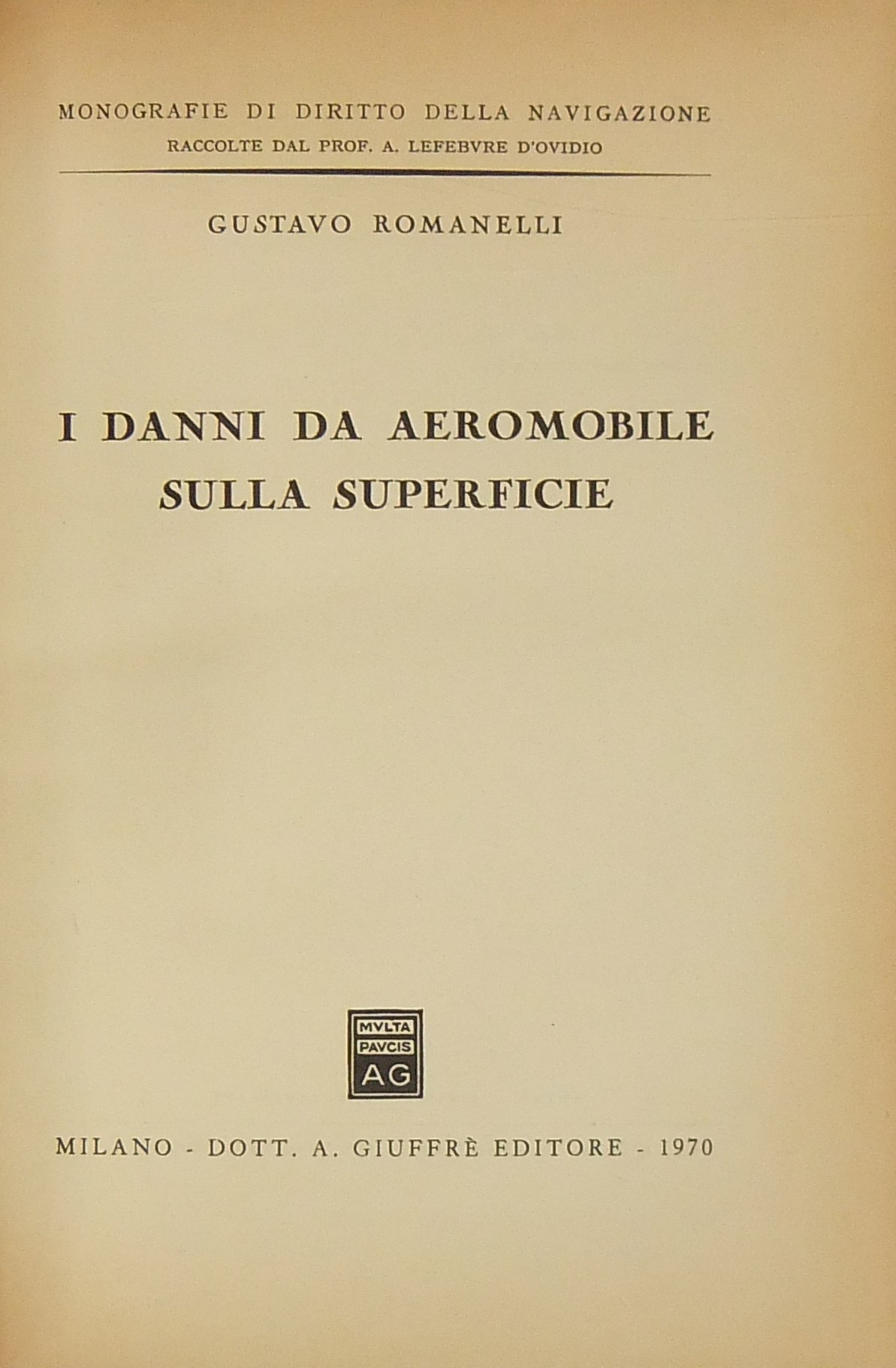 I danni da aeromobile sulla superficie