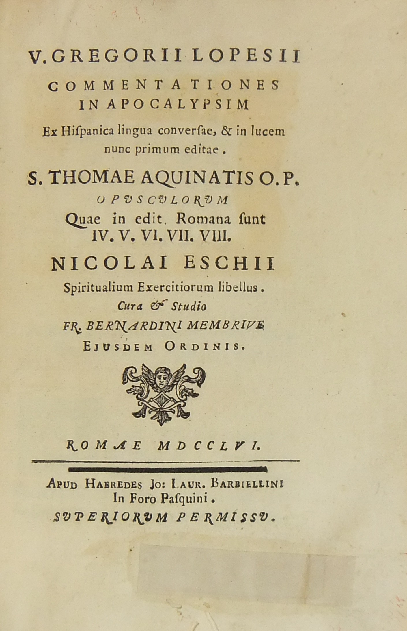 V. Gregorii Lopesii Commentationes in Apocalypsim.