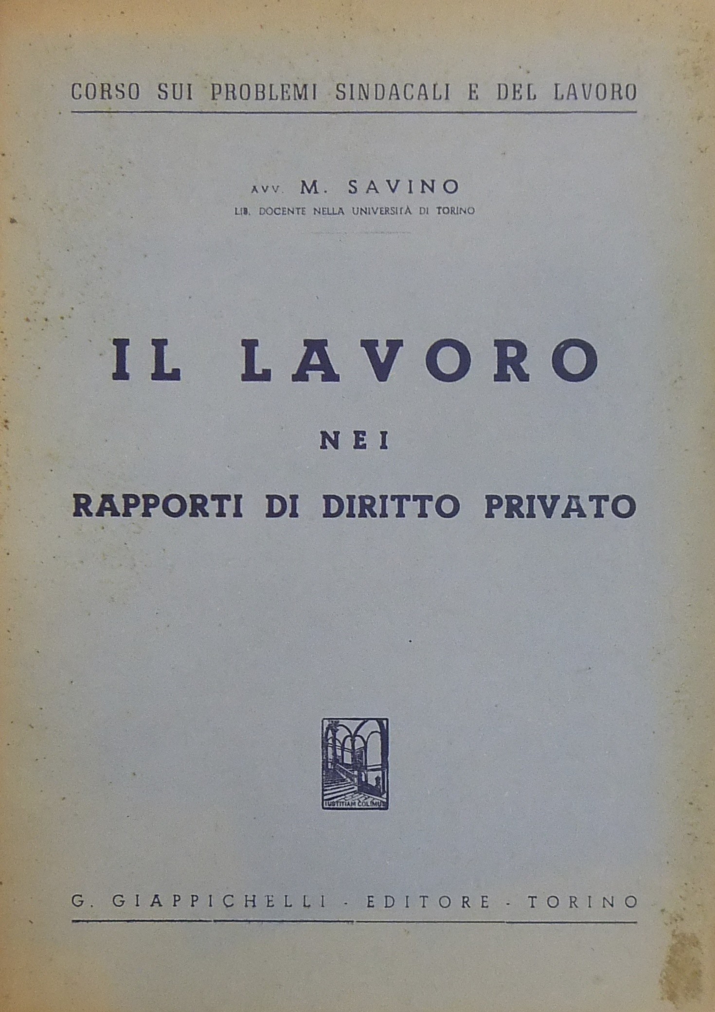 Il lavoro nei rapporti di diritto privato