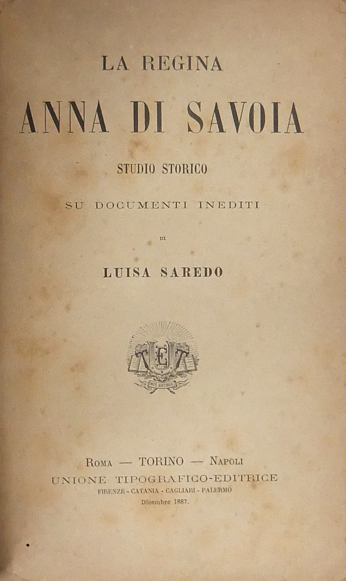 La Regina Anna di Savoia