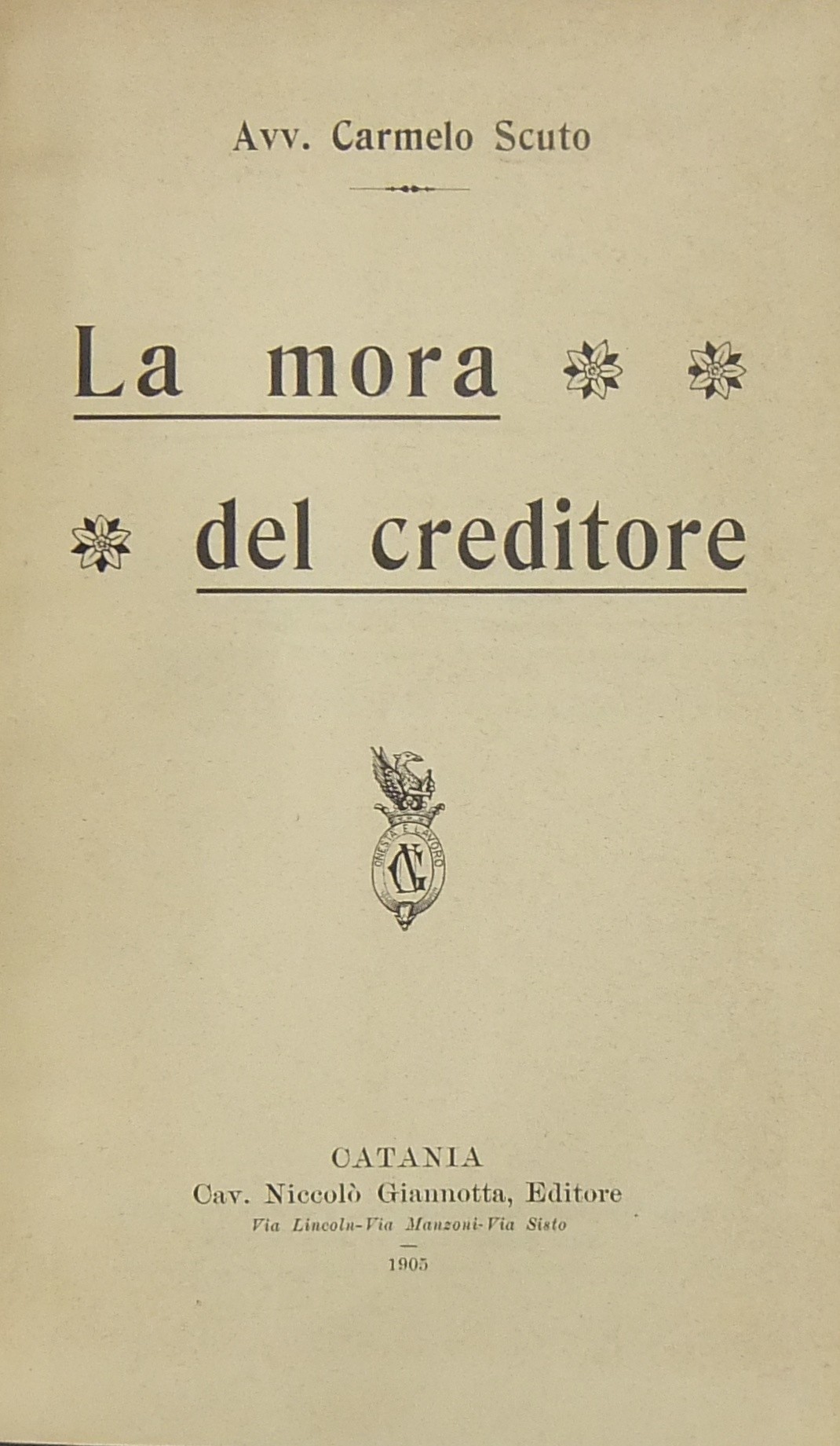 La mora del creditore