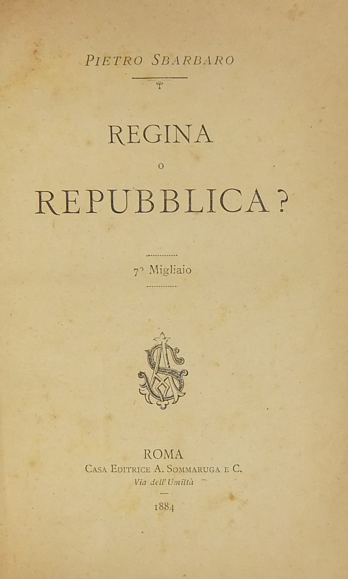 Regina o repubblica?