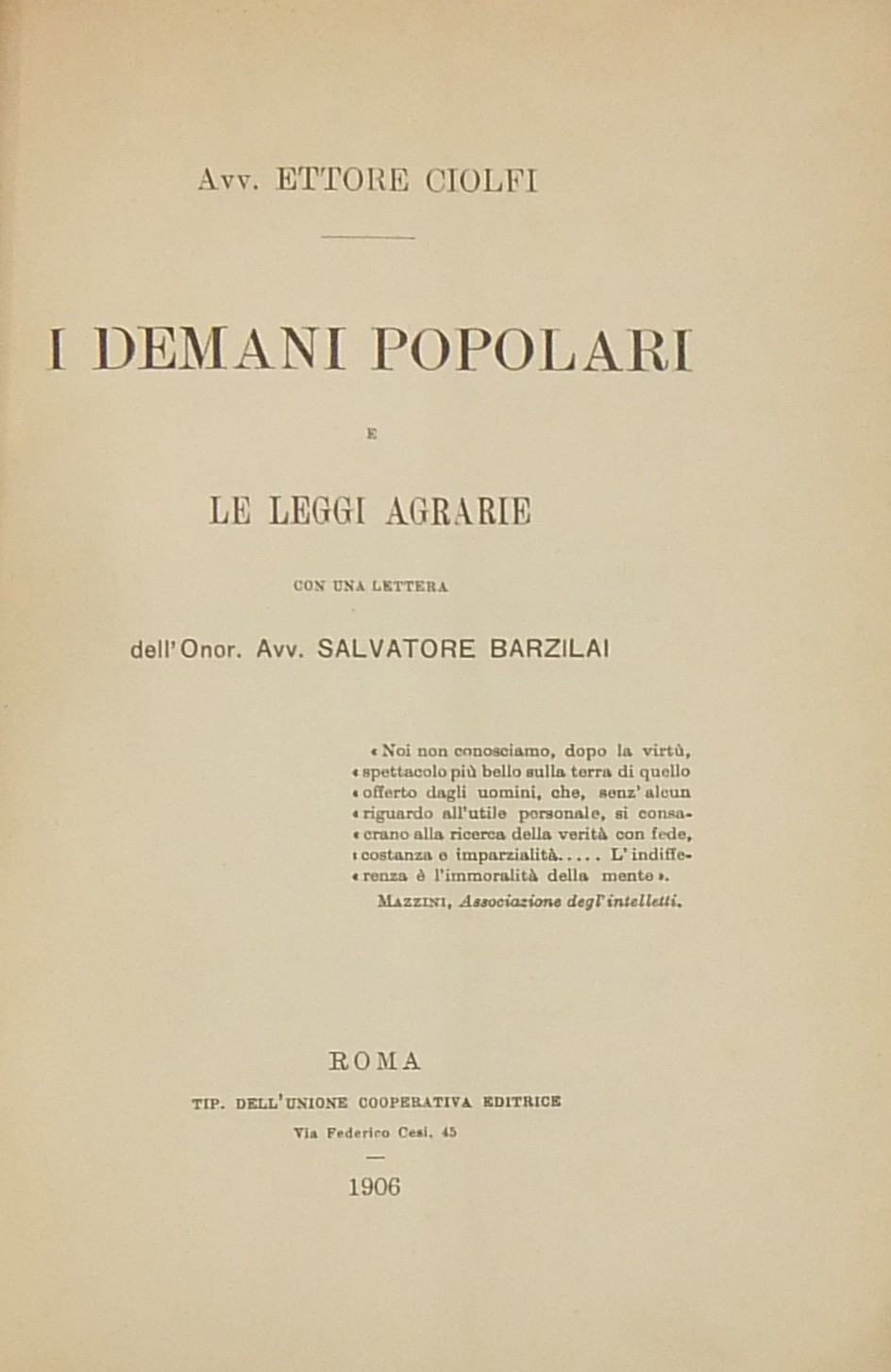 I demani popolari e le leggi agrarie
