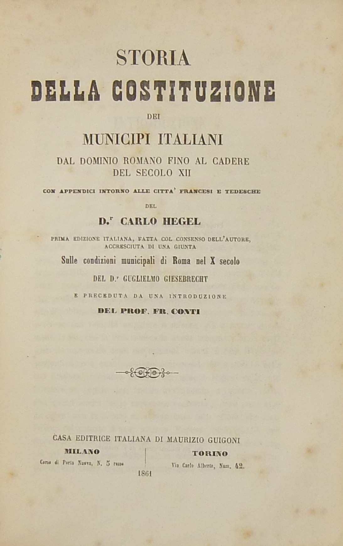 Storia della Costituzione dei Municipi italiani 
