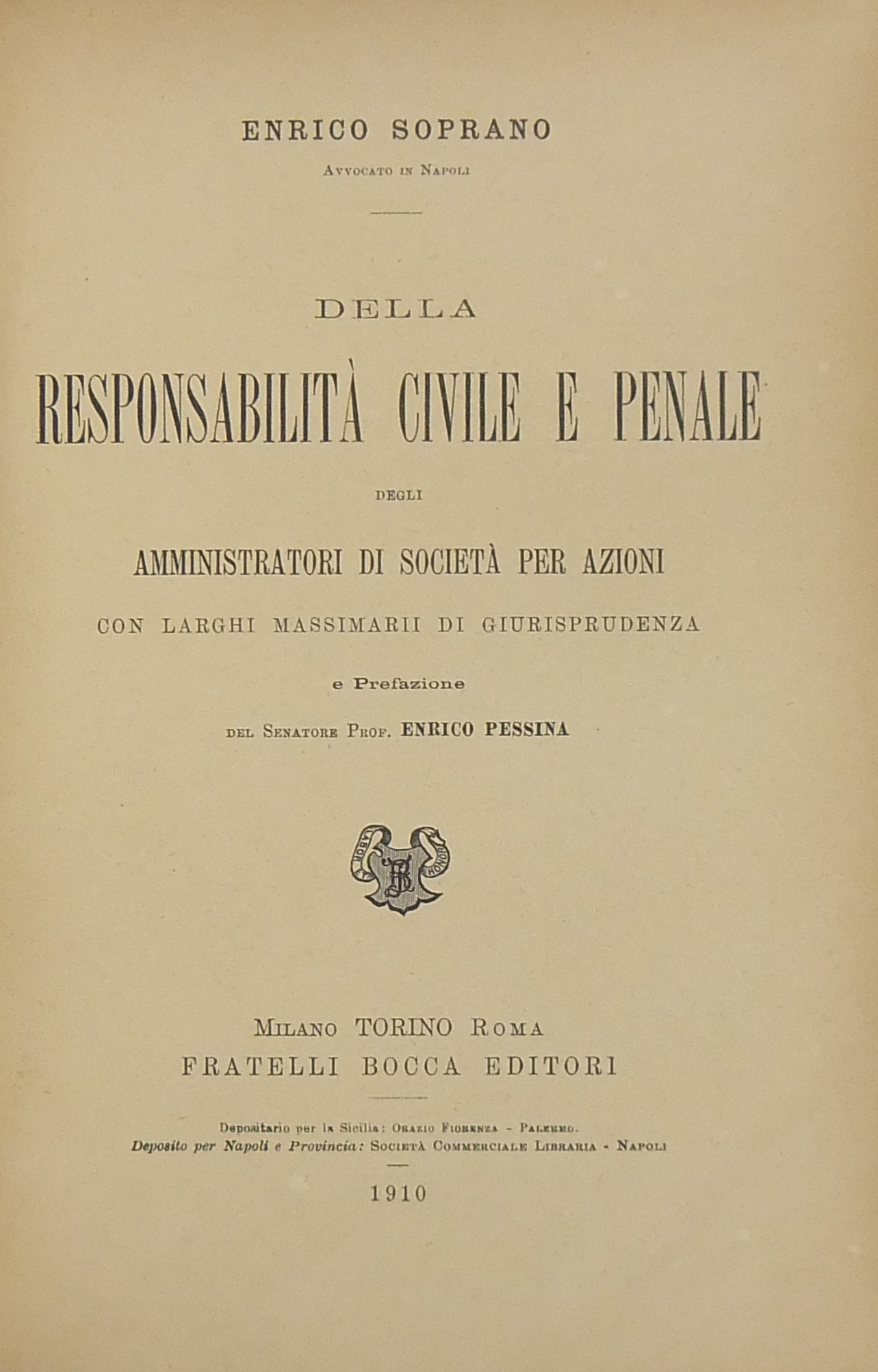 Della responsabilità civile e penale degli amministratori di società