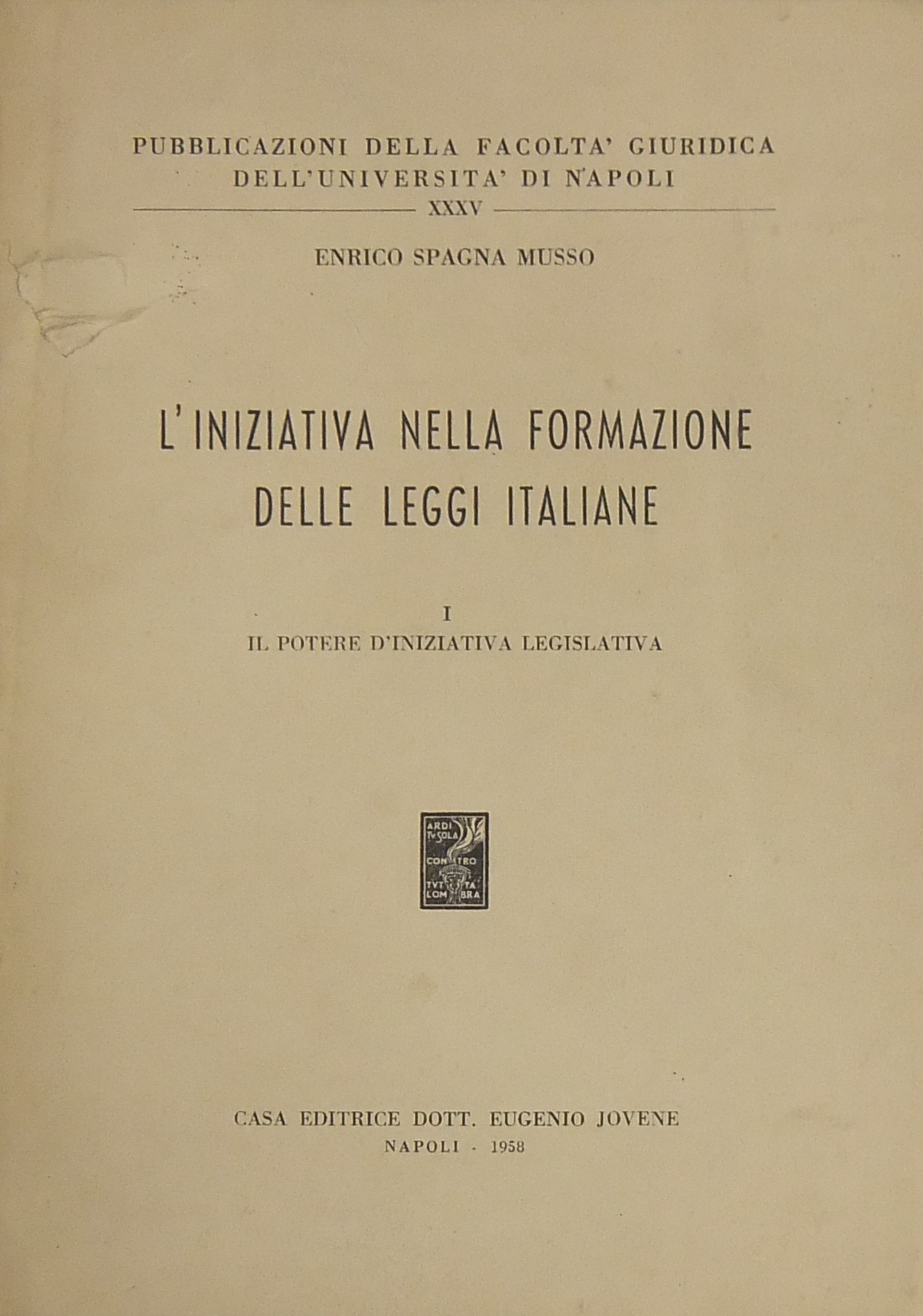 L'iniziativa nella formazione delle leggi italiane