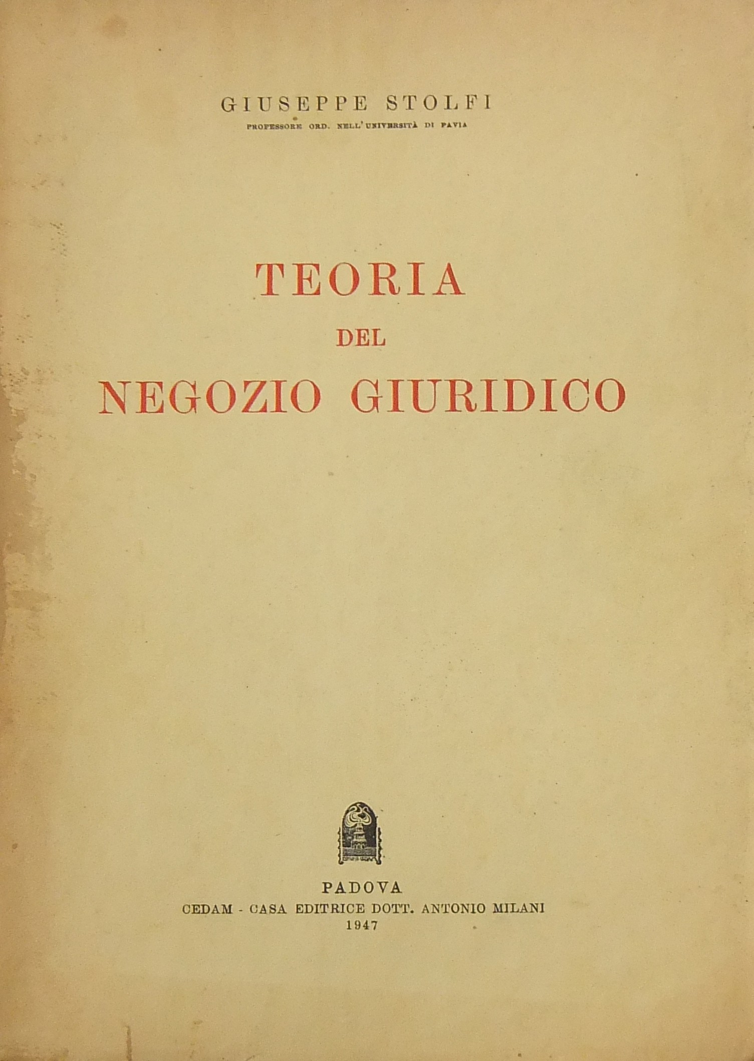 Teoria del negozio giuridico