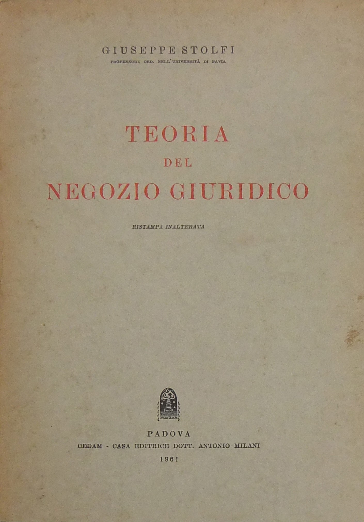 Teoria del negozio giuridico